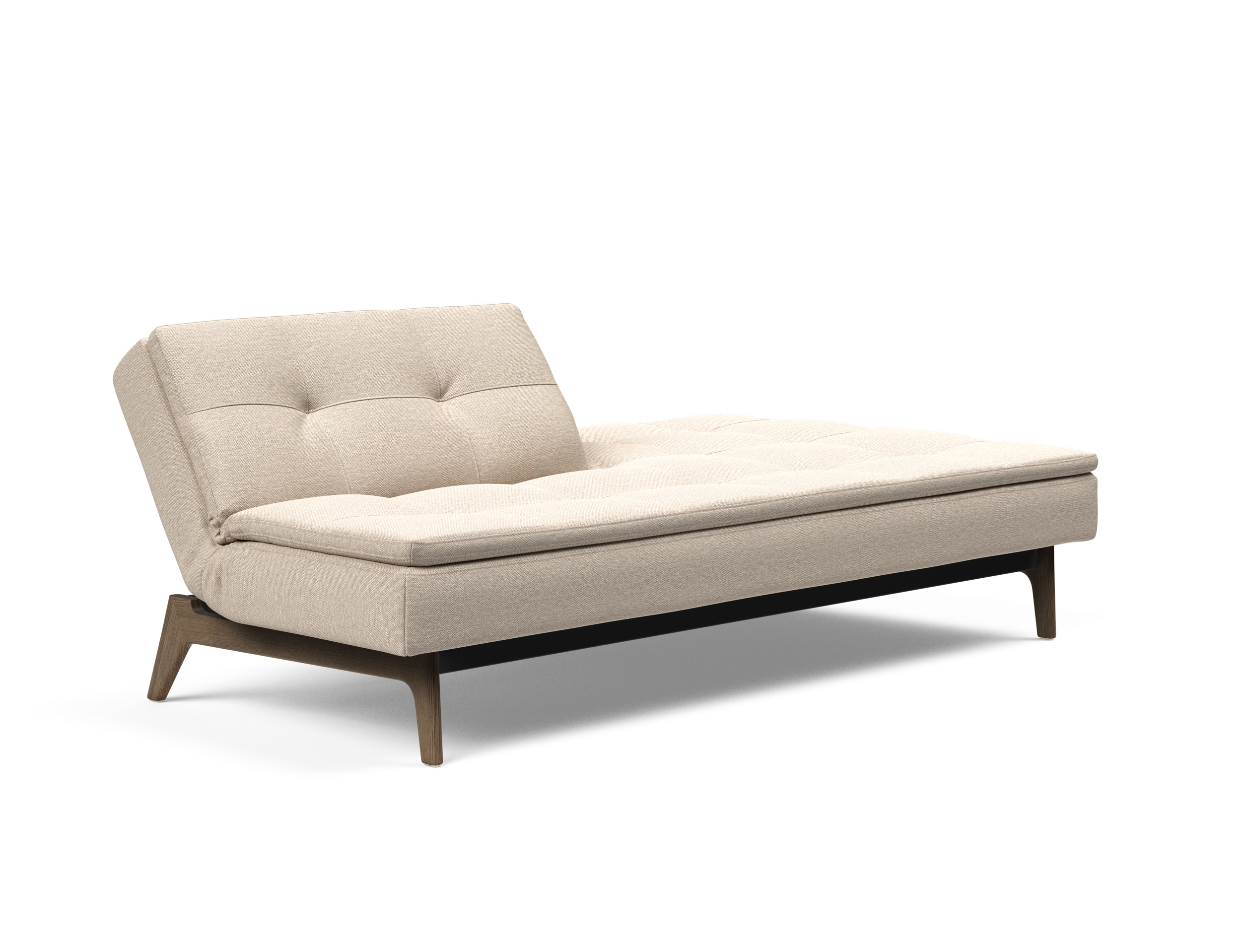 Dublexo Eik Fabric Sofa Bed w/Smoked Oak Legs
