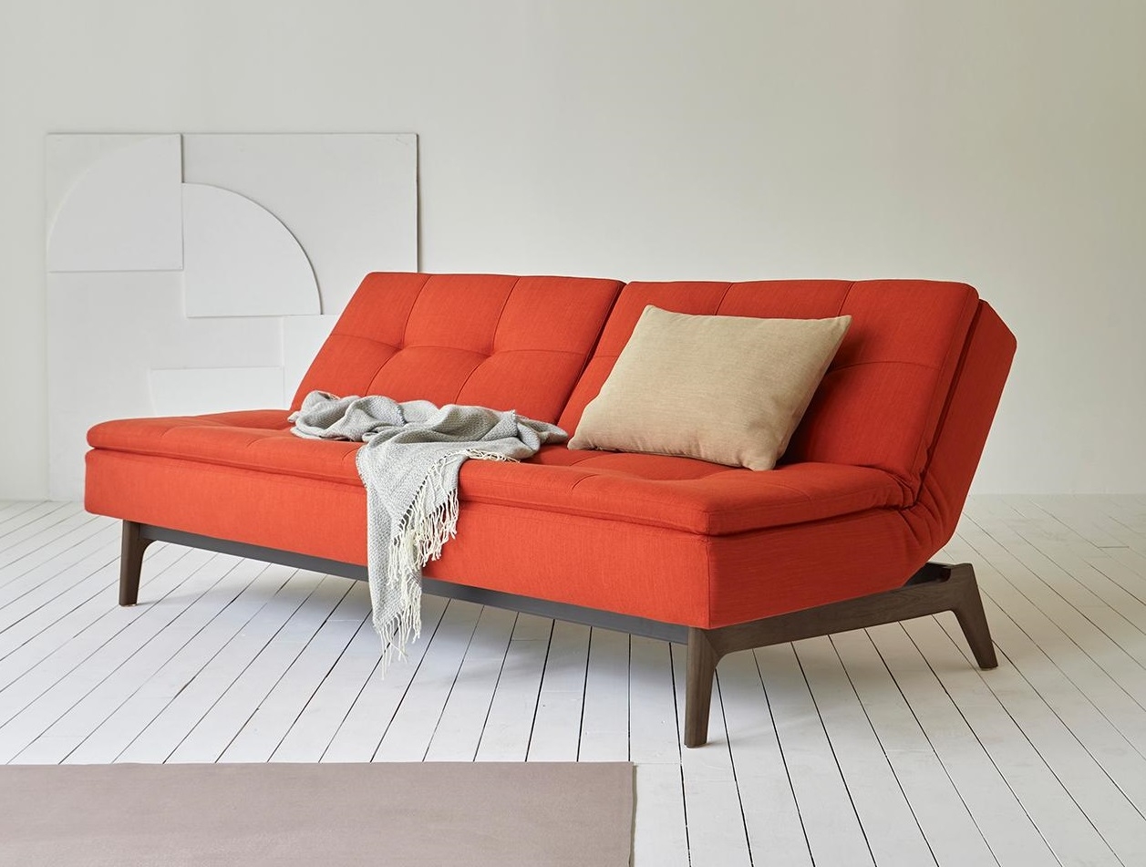 Dublexo Eik Fabric Sofa Bed w/Smoked Oak Legs
