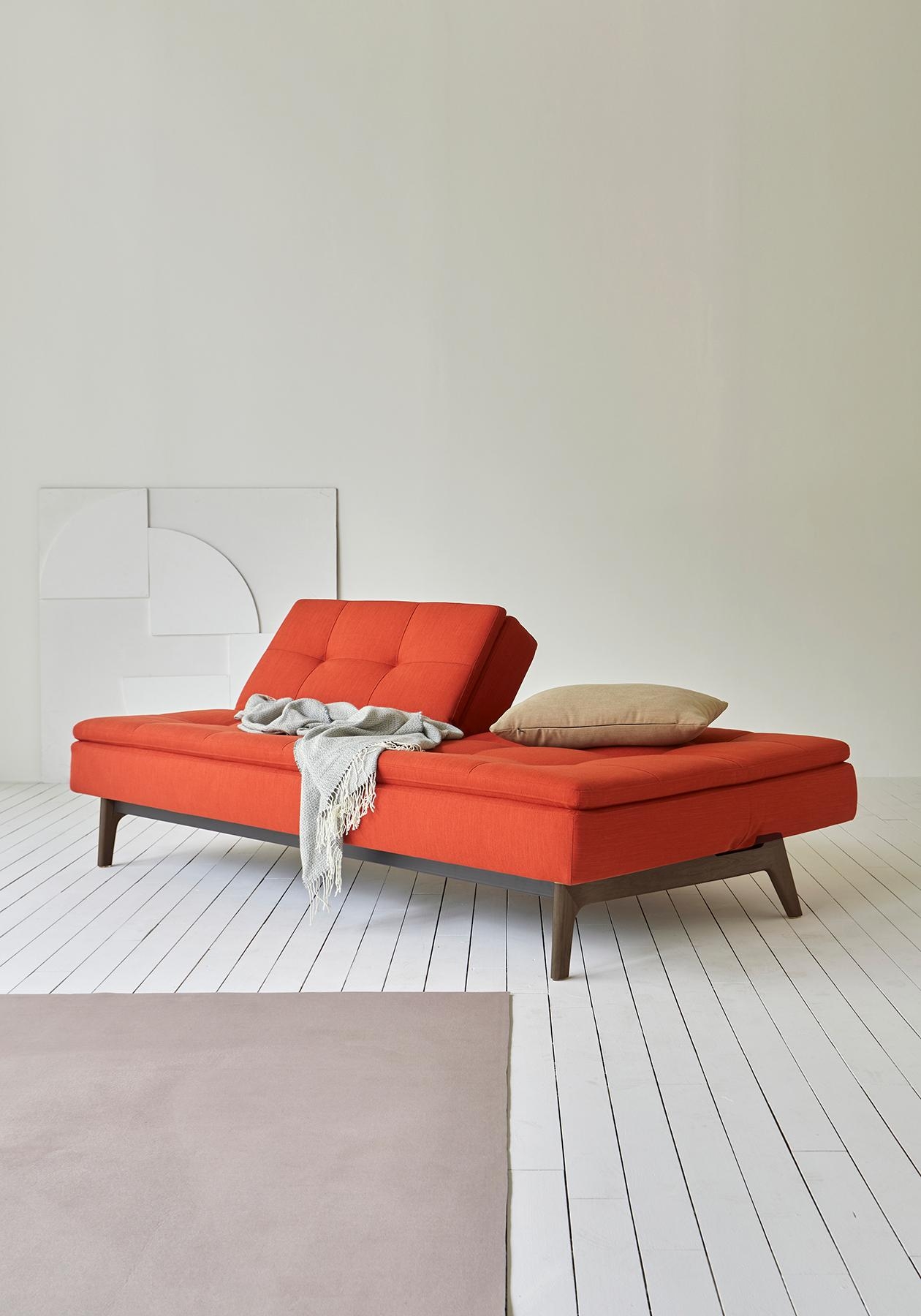 Dublexo Eik Fabric Sofa Bed w/Smoked Oak Legs