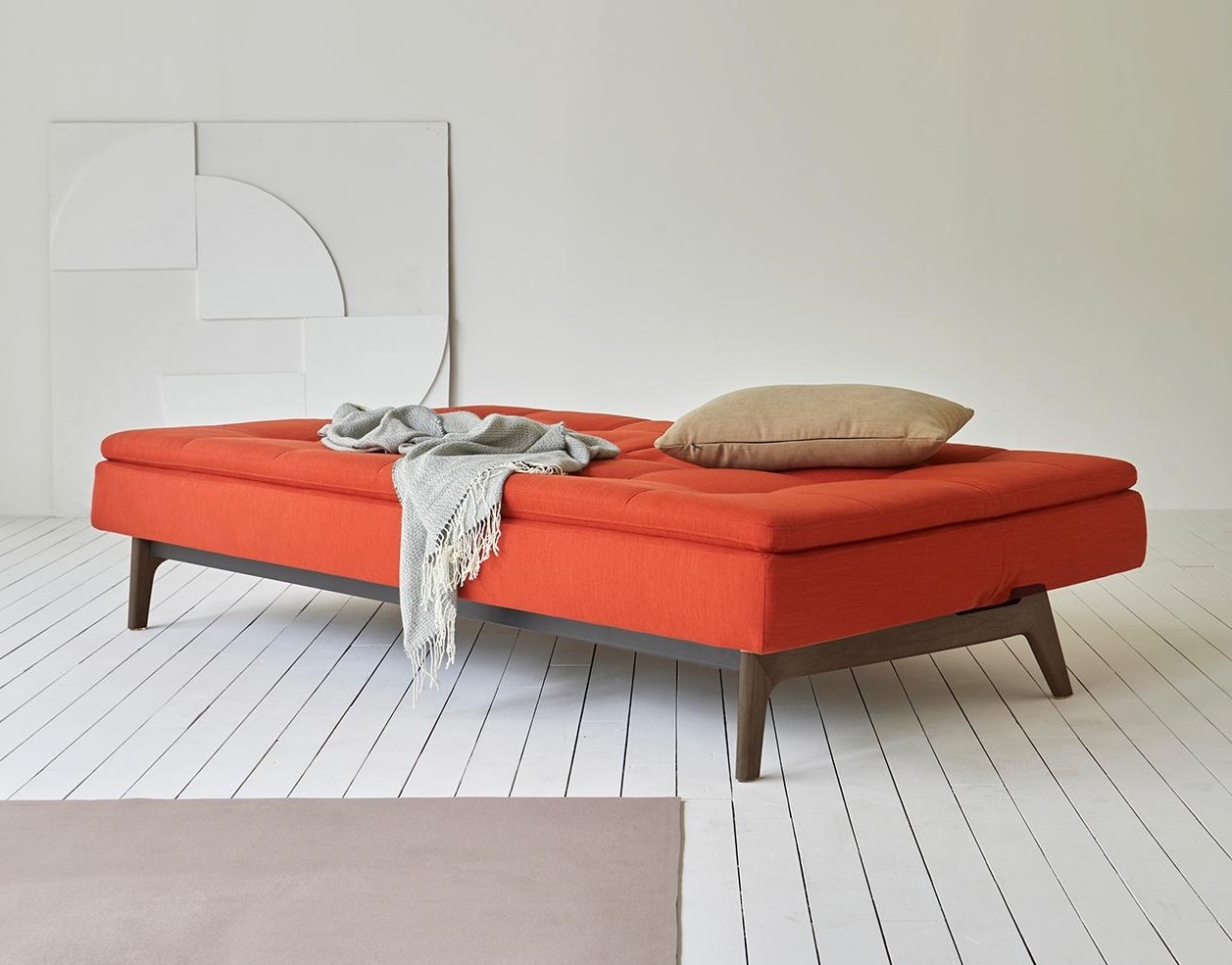 Dublexo Eik Fabric Sofa Bed w/Smoked Oak Legs