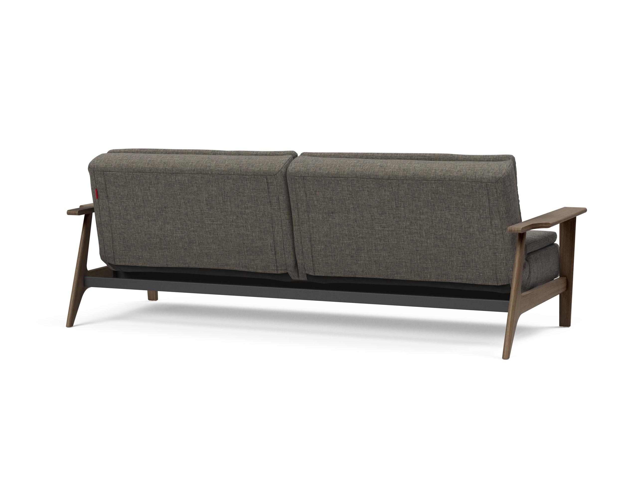 Dublexo Frej Fabric Sofa Bed w/Smoked Oak Arms & Legs