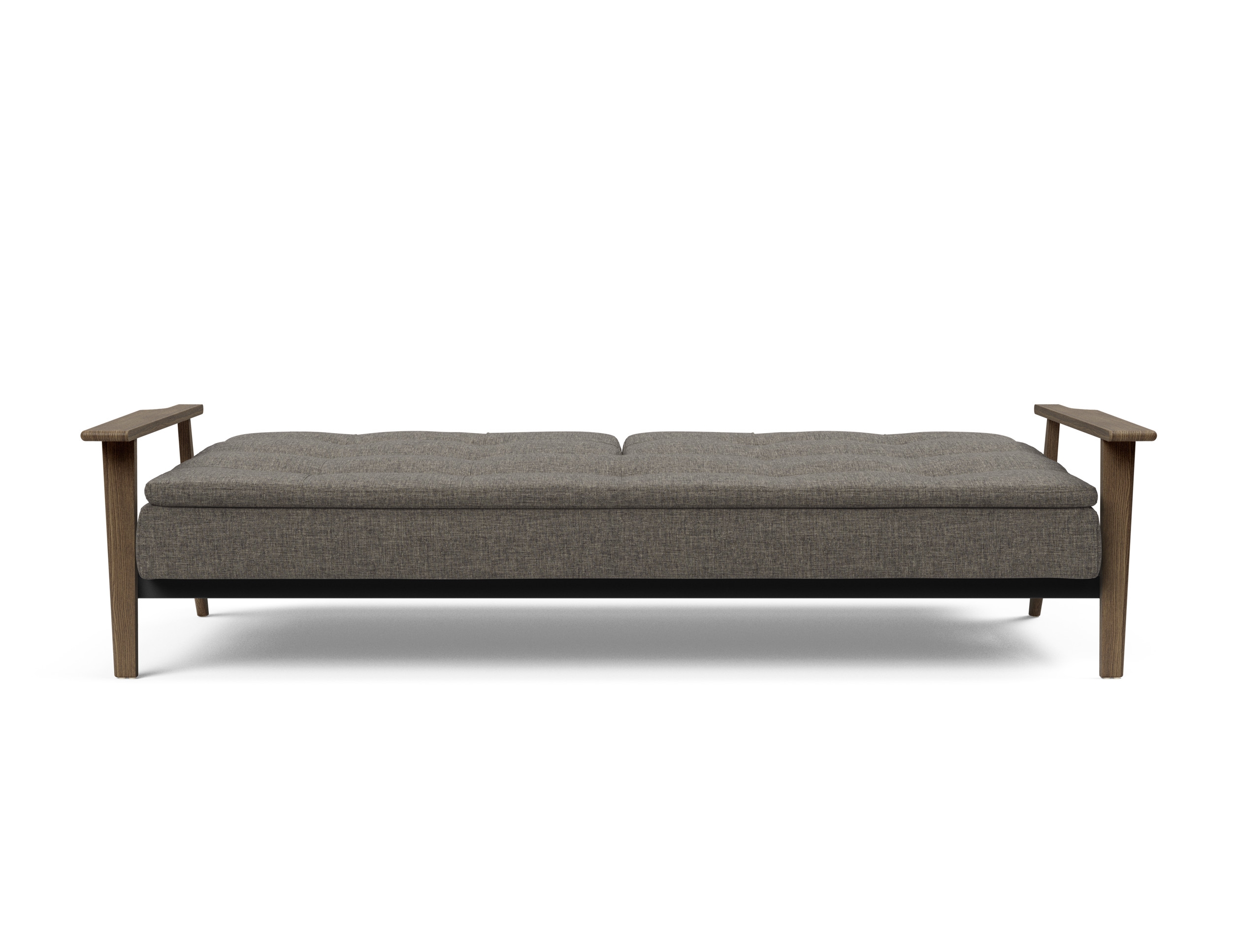 Dublexo Frej Fabric Sofa Bed w/Smoked Oak Arms & Legs