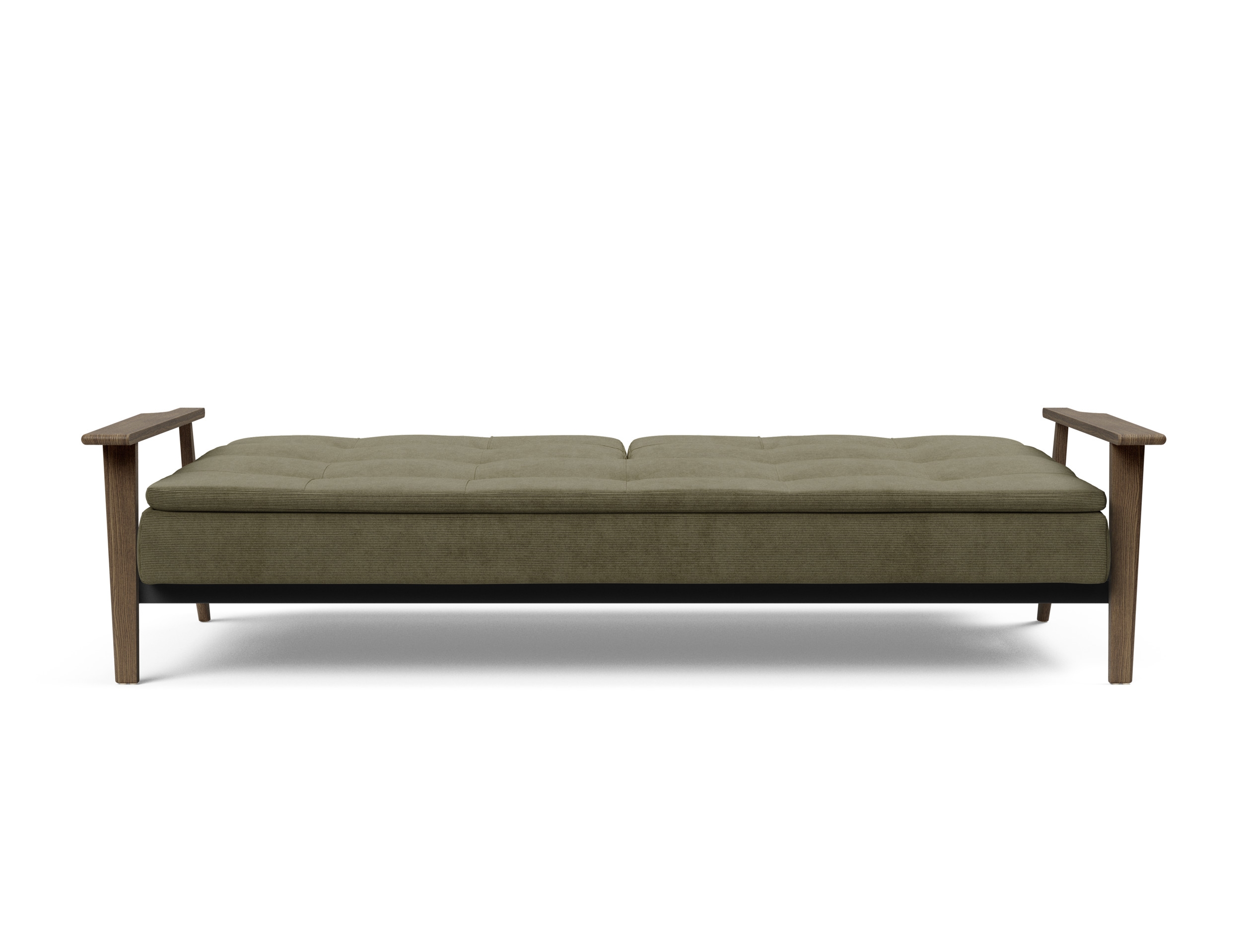 Dublexo Frej Fabric Sofa Bed w/Smoked Oak Arms & Legs