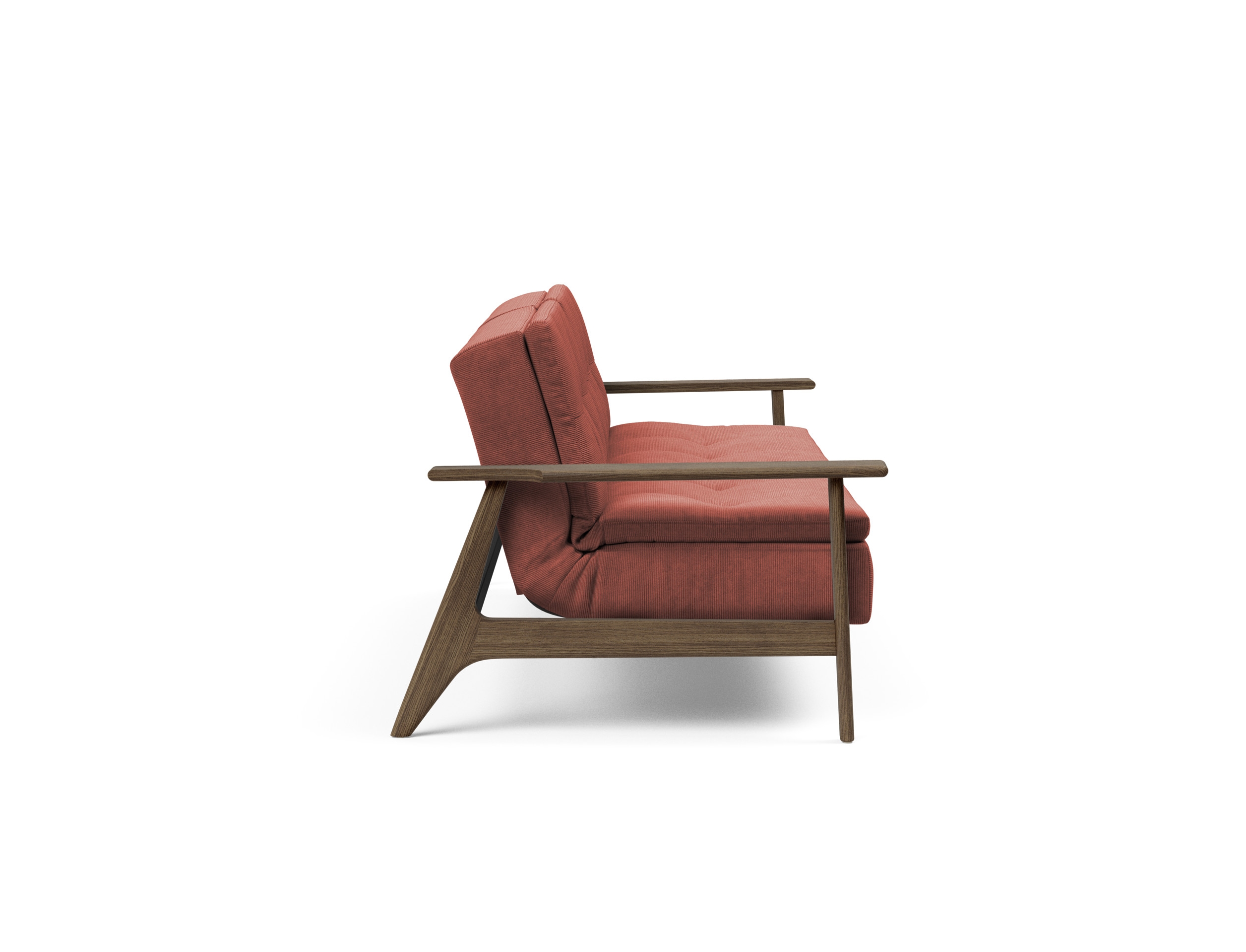 Dublexo Frej Fabric Sofa Bed w/Smoked Oak Arms & Legs
