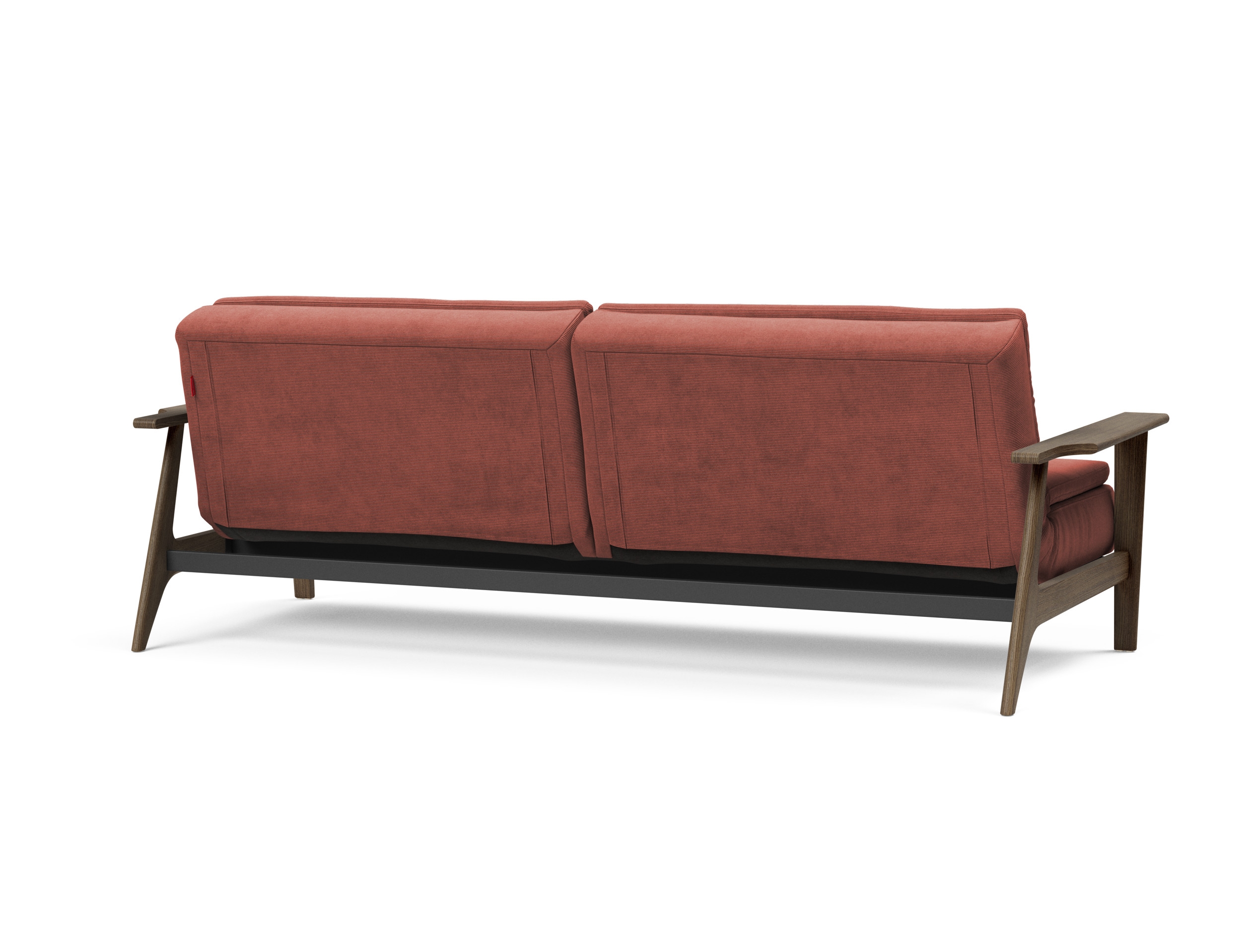 Dublexo Frej Fabric Sofa Bed w/Smoked Oak Arms & Legs