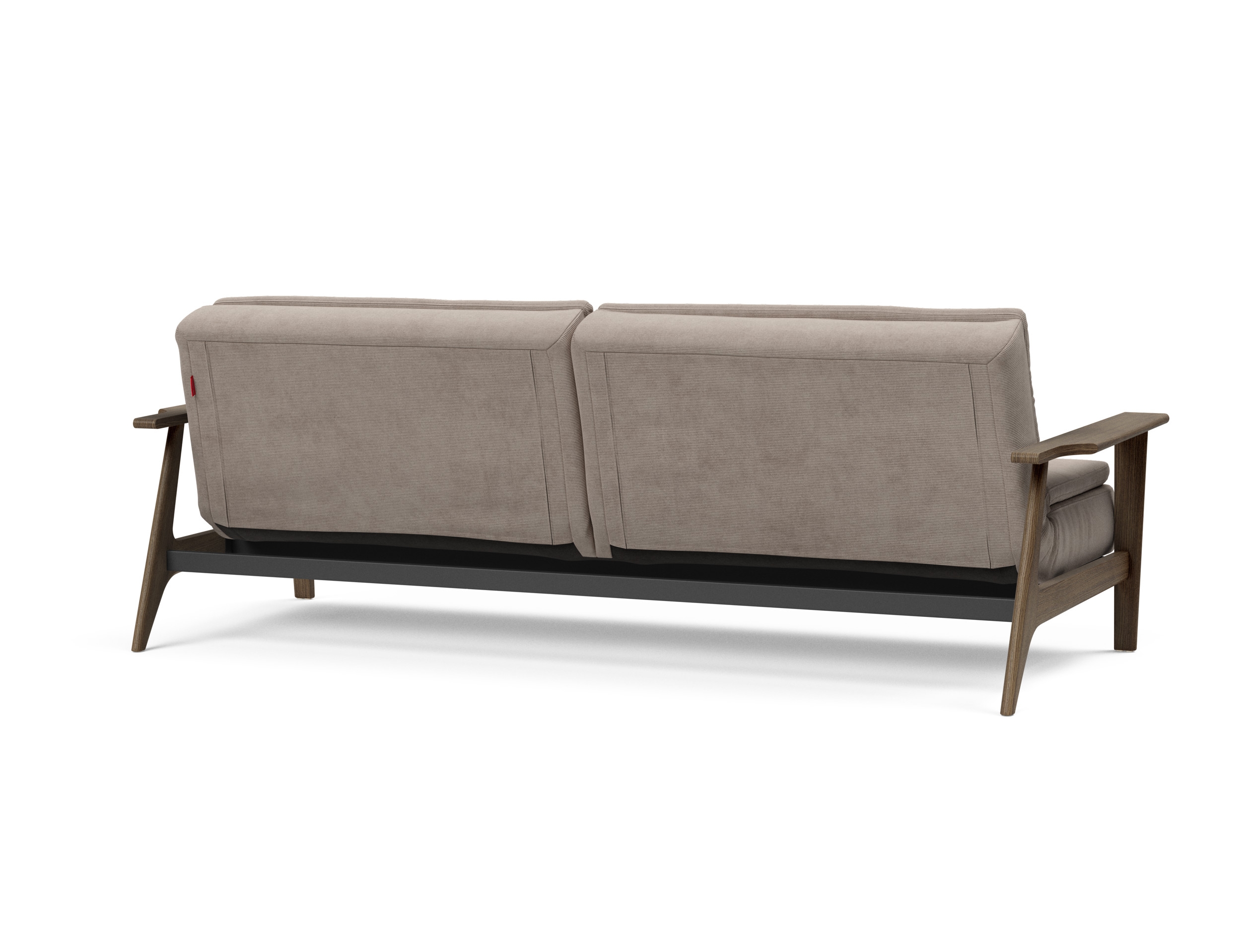 Dublexo Frej Fabric Sofa Bed w/Smoked Oak Arms & Legs