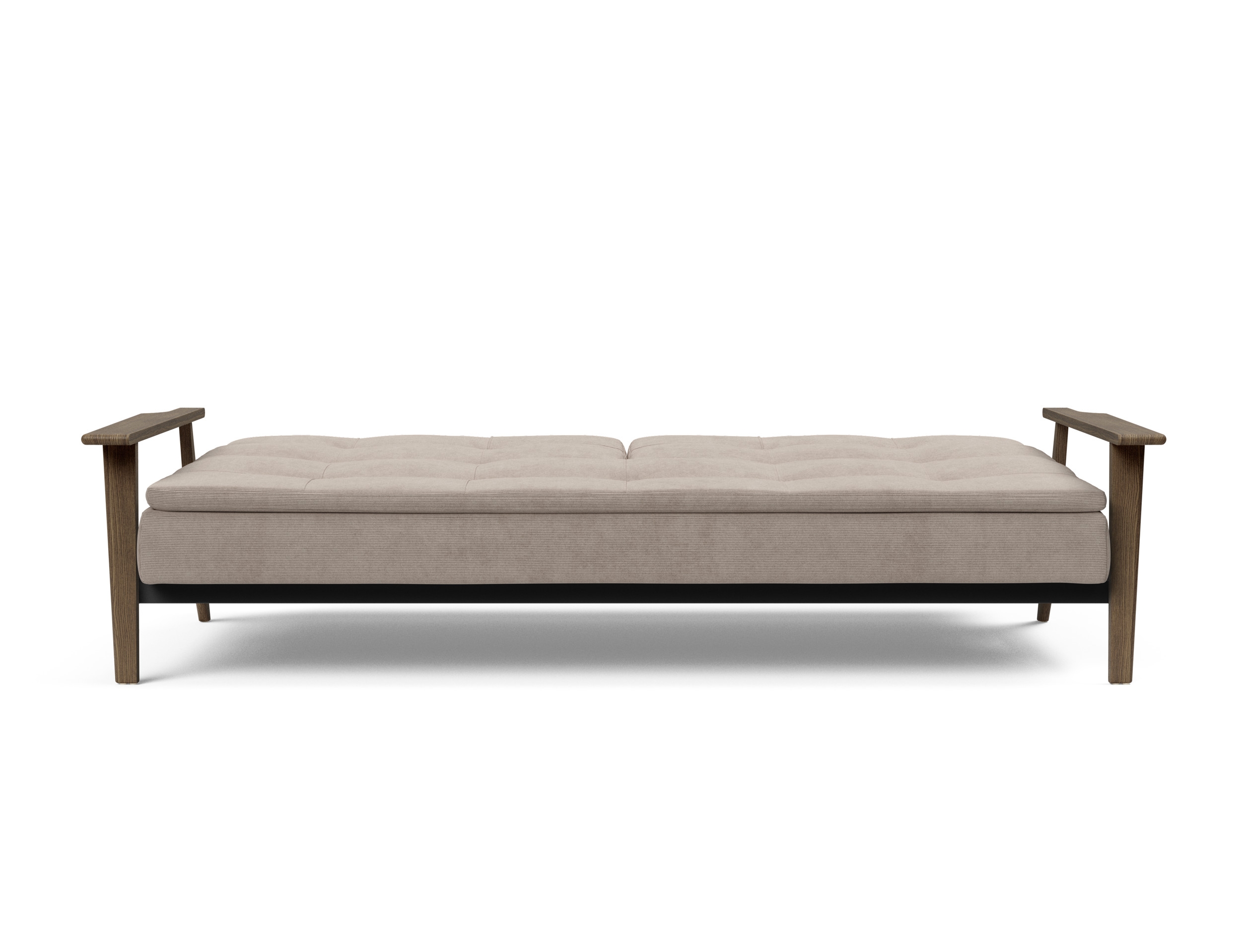 Dublexo Frej Fabric Sofa Bed w/Smoked Oak Arms & Legs