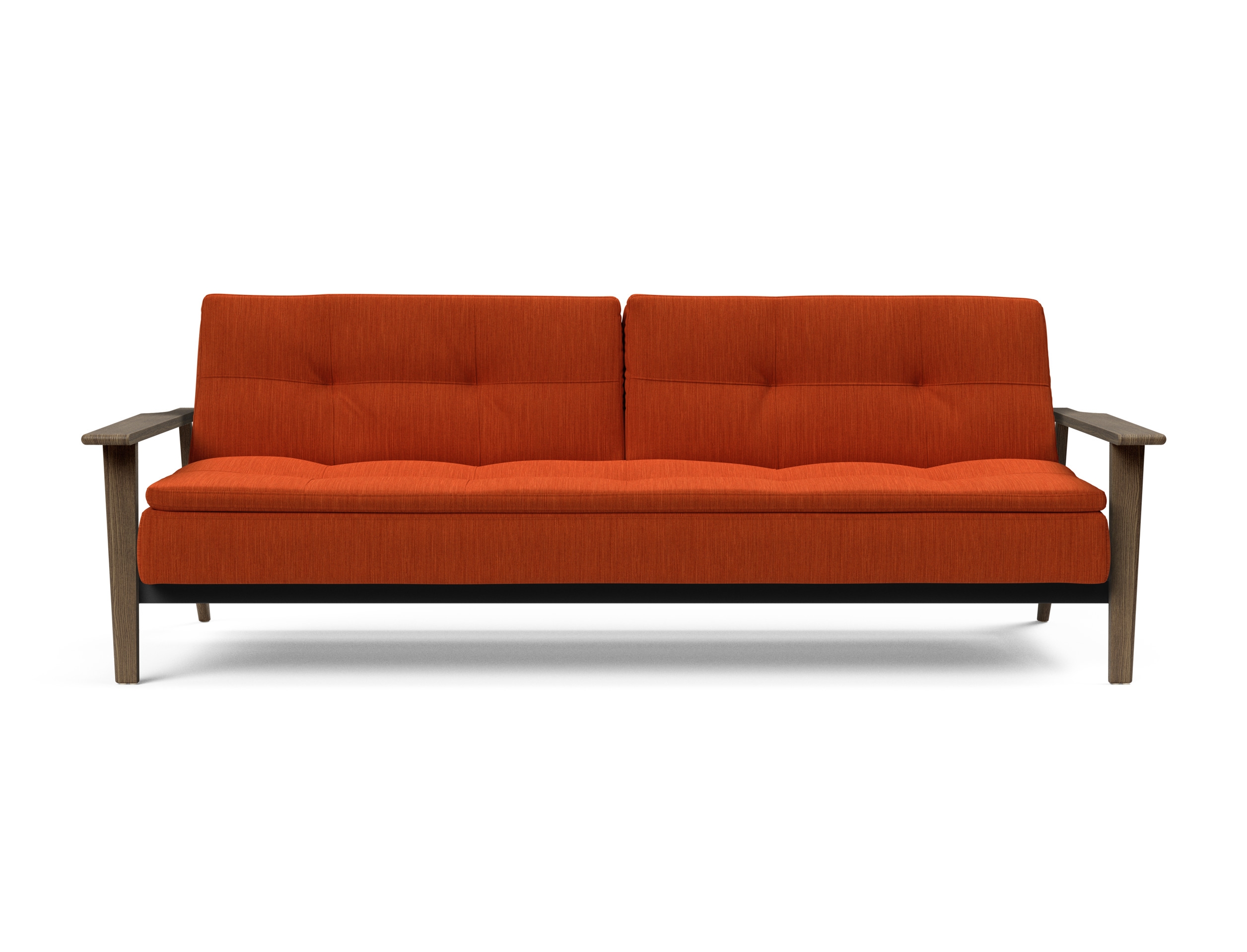 Dublexo Frej Fabric Sofa Bed w/Smoked Oak Arms & Legs