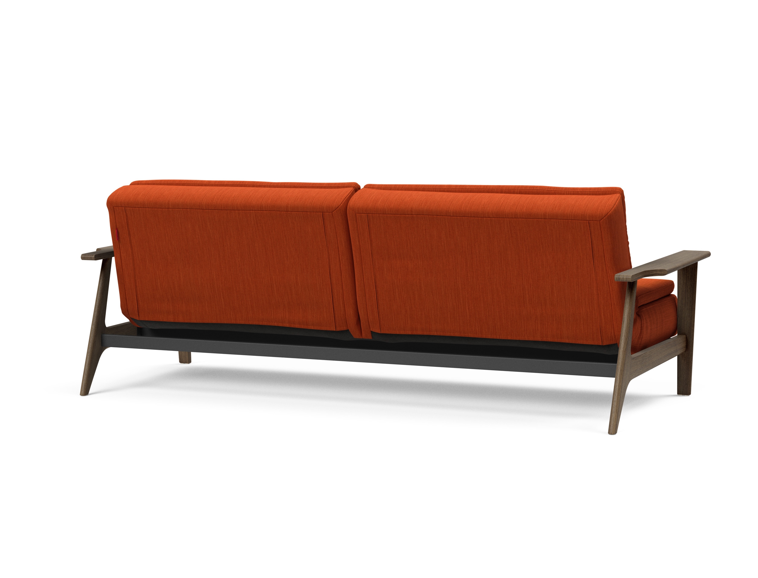 Dublexo Frej Fabric Sofa Bed w/Smoked Oak Arms & Legs
