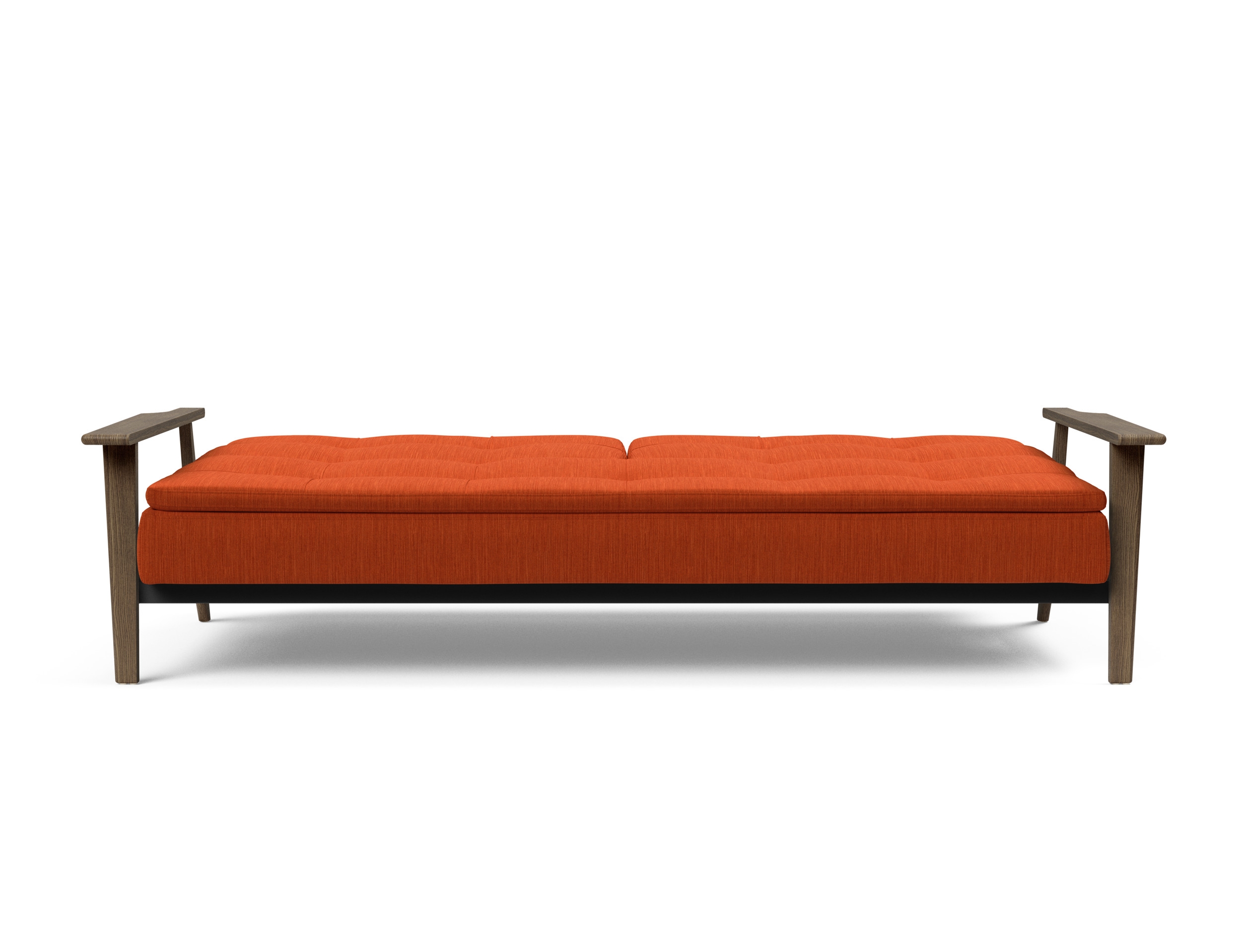 Dublexo Frej Fabric Sofa Bed w/Smoked Oak Arms & Legs