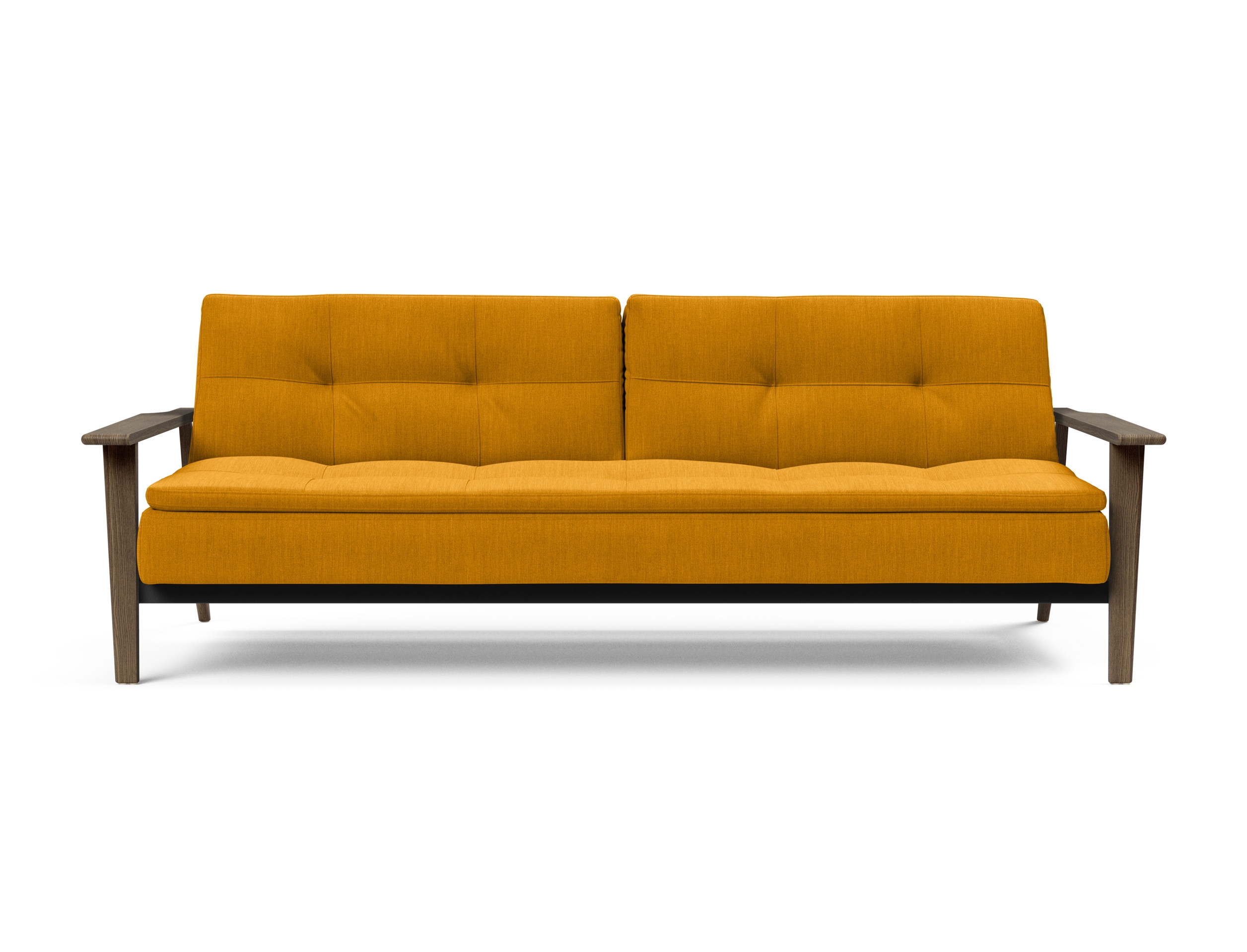 Dublexo Frej Fabric Sofa Bed w/Smoked Oak Arms & Legs