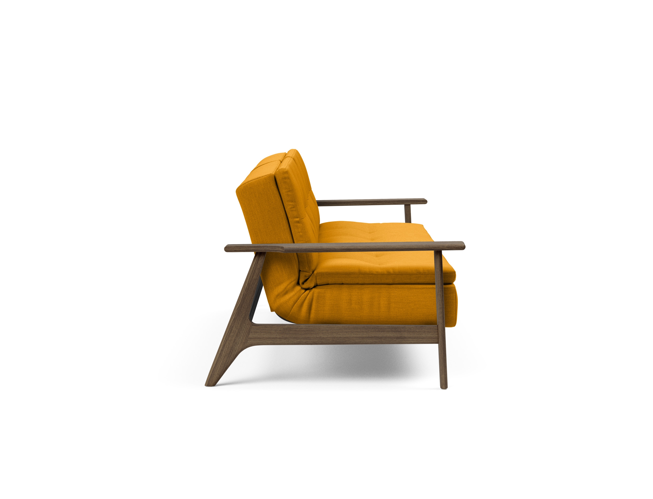 Dublexo Frej Fabric Sofa Bed w/Smoked Oak Arms & Legs