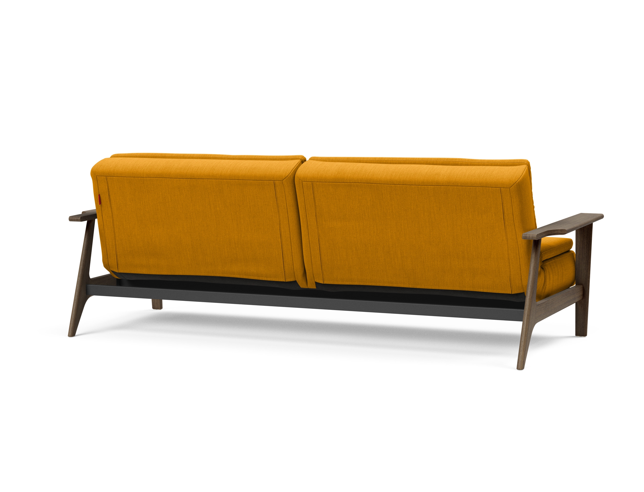 Dublexo Frej Fabric Sofa Bed w/Smoked Oak Arms & Legs