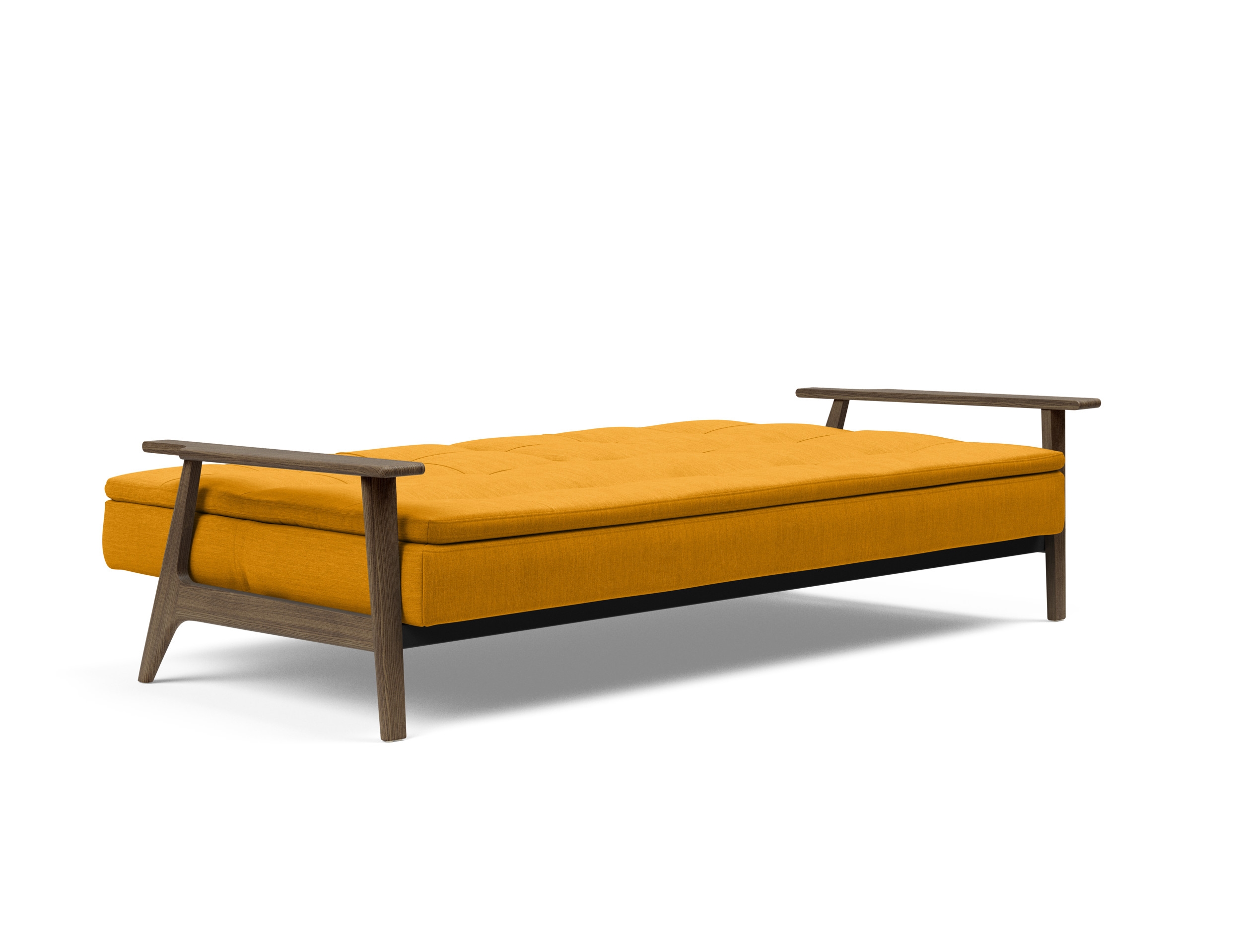 Dublexo Frej Fabric Sofa Bed w/Smoked Oak Arms & Legs
