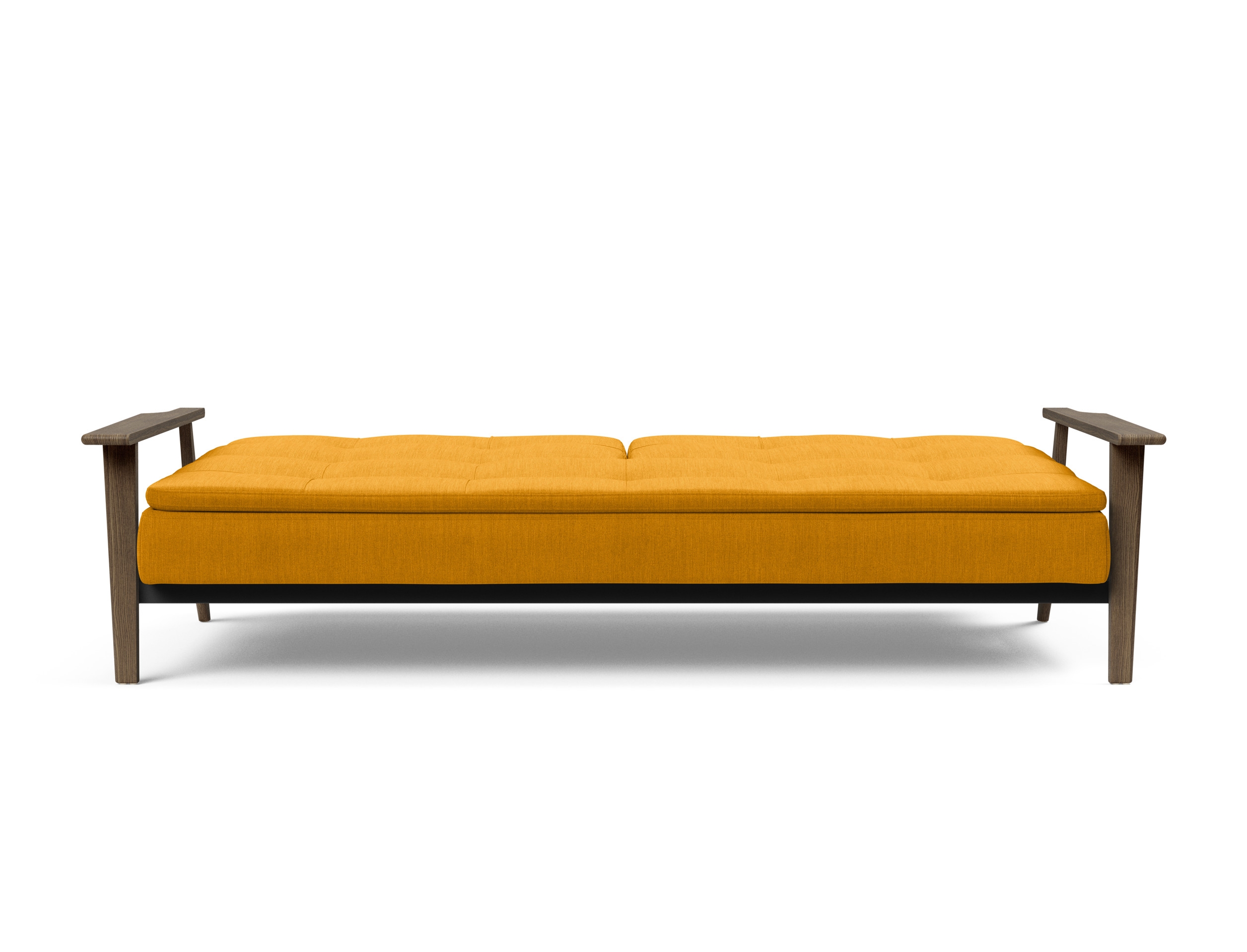 Dublexo Frej Fabric Sofa Bed w/Smoked Oak Arms & Legs