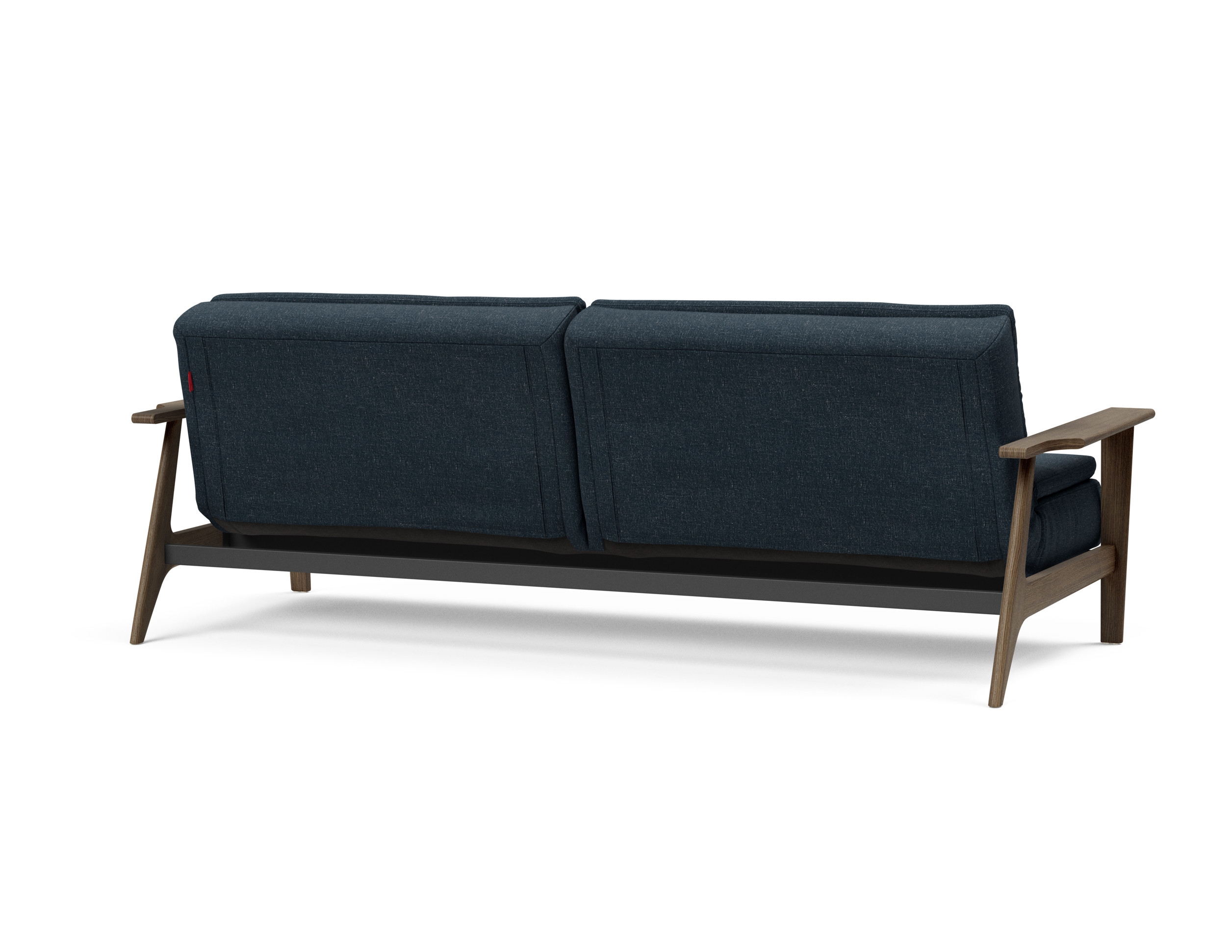 Dublexo Frej Fabric Sofa Bed w/Smoked Oak Arms & Legs