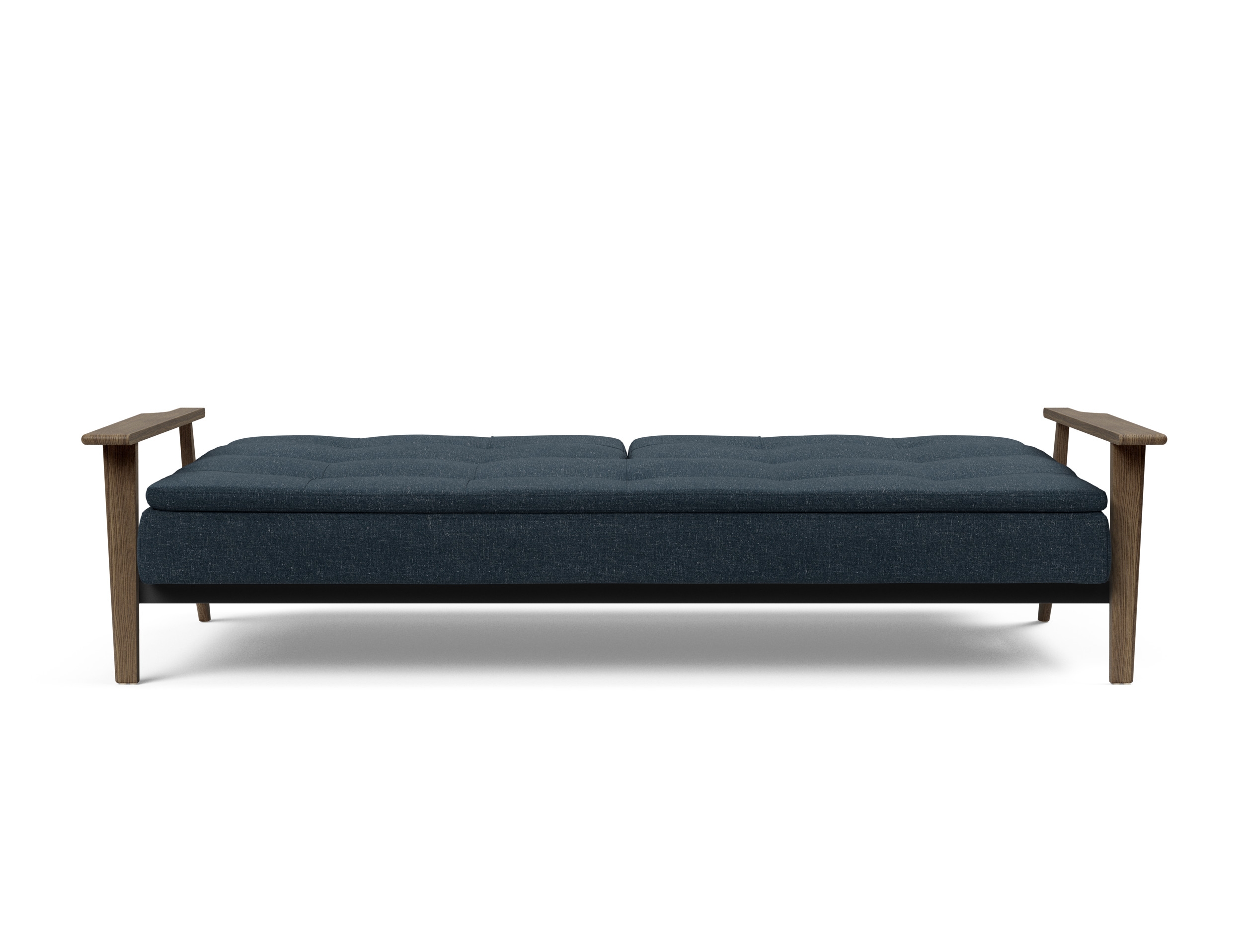 Dublexo Frej Fabric Sofa Bed w/Smoked Oak Arms & Legs