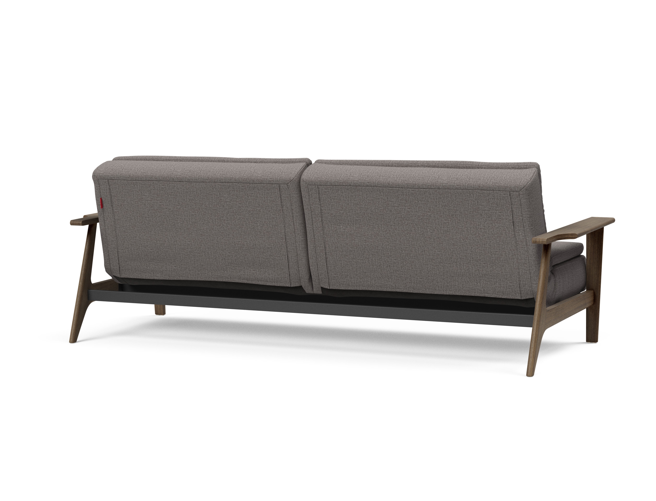 Dublexo Frej Fabric Sofa Bed w/Smoked Oak Arms & Legs