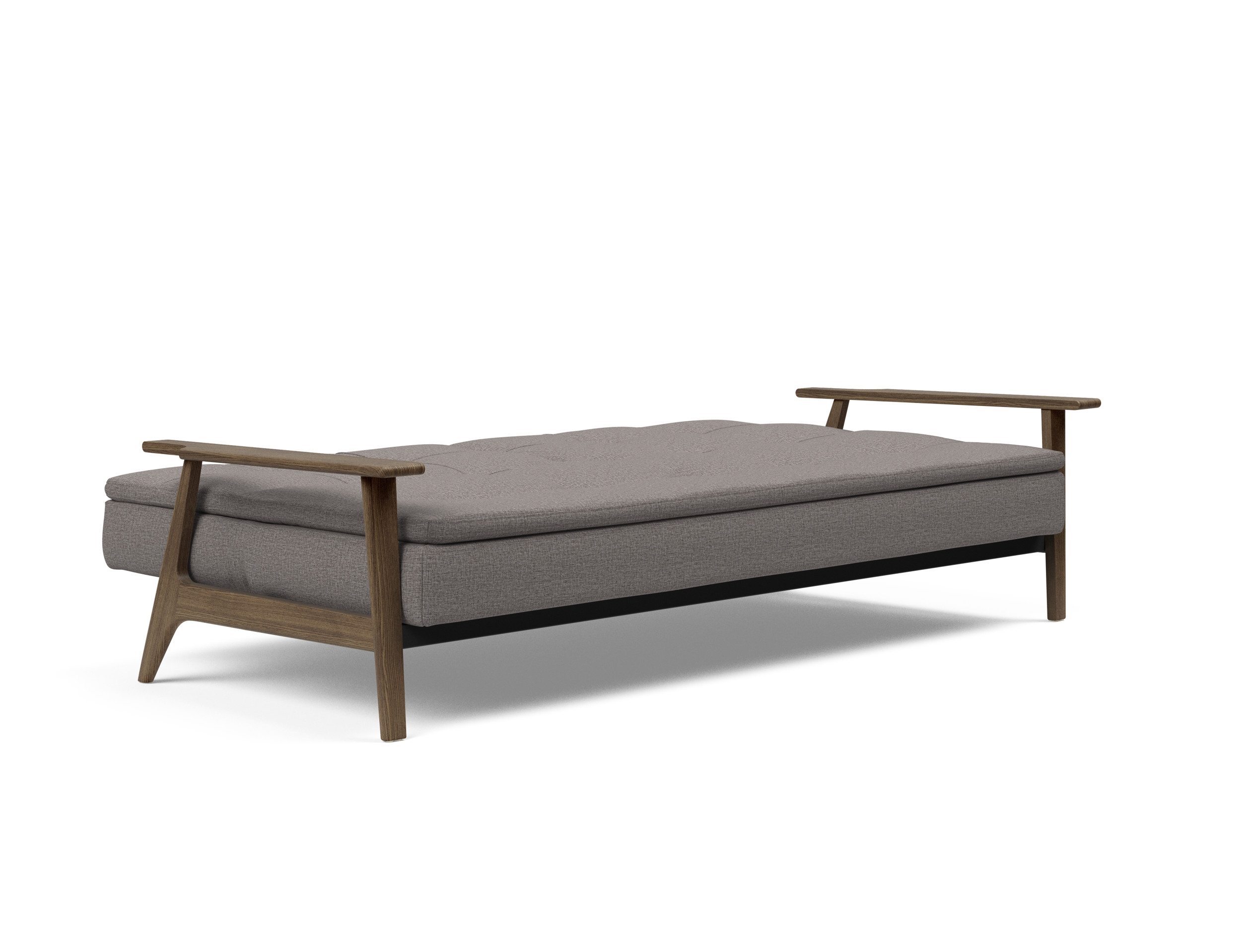 Dublexo Frej Fabric Sofa Bed w/Smoked Oak Arms & Legs