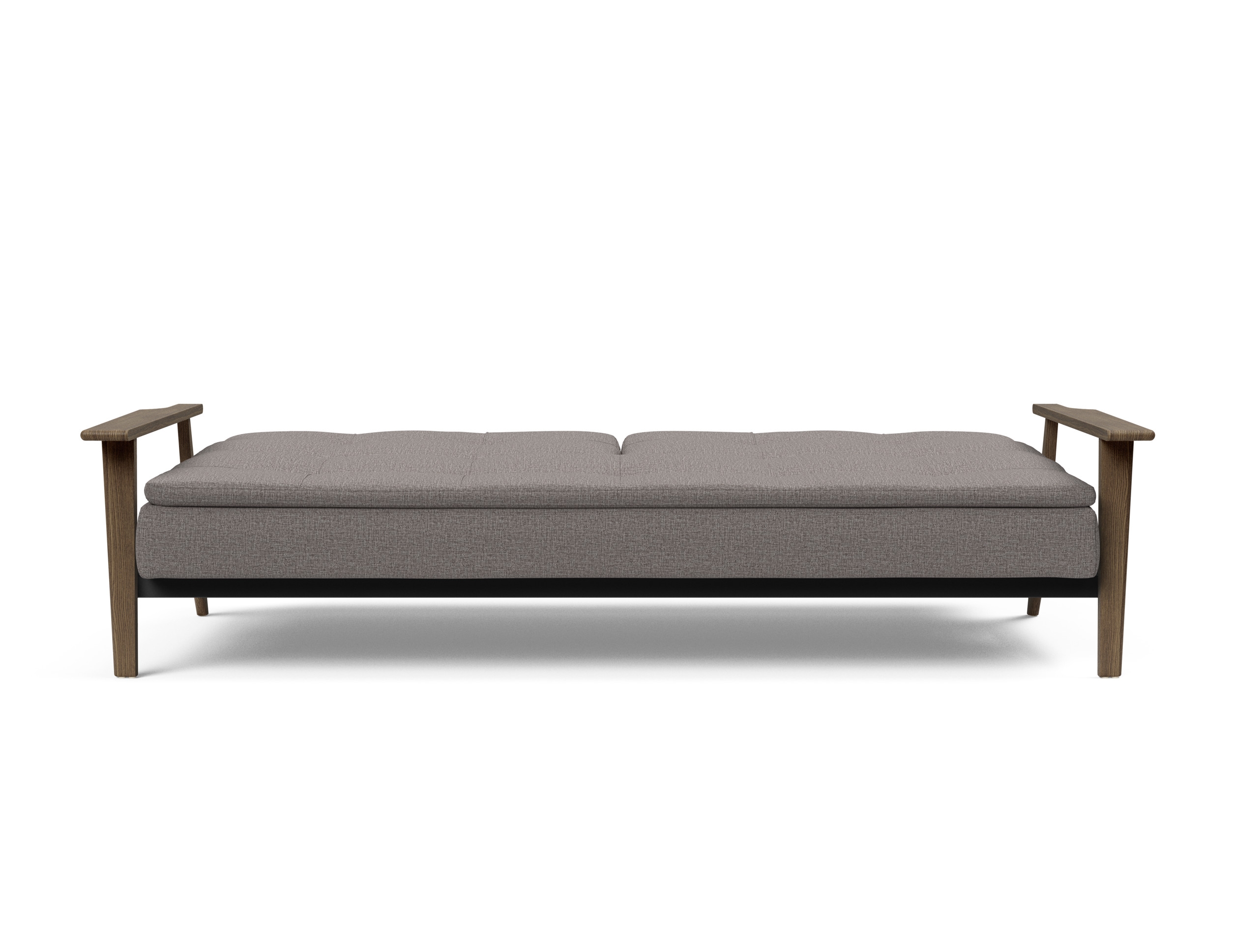 Dublexo Frej Fabric Sofa Bed w/Smoked Oak Arms & Legs