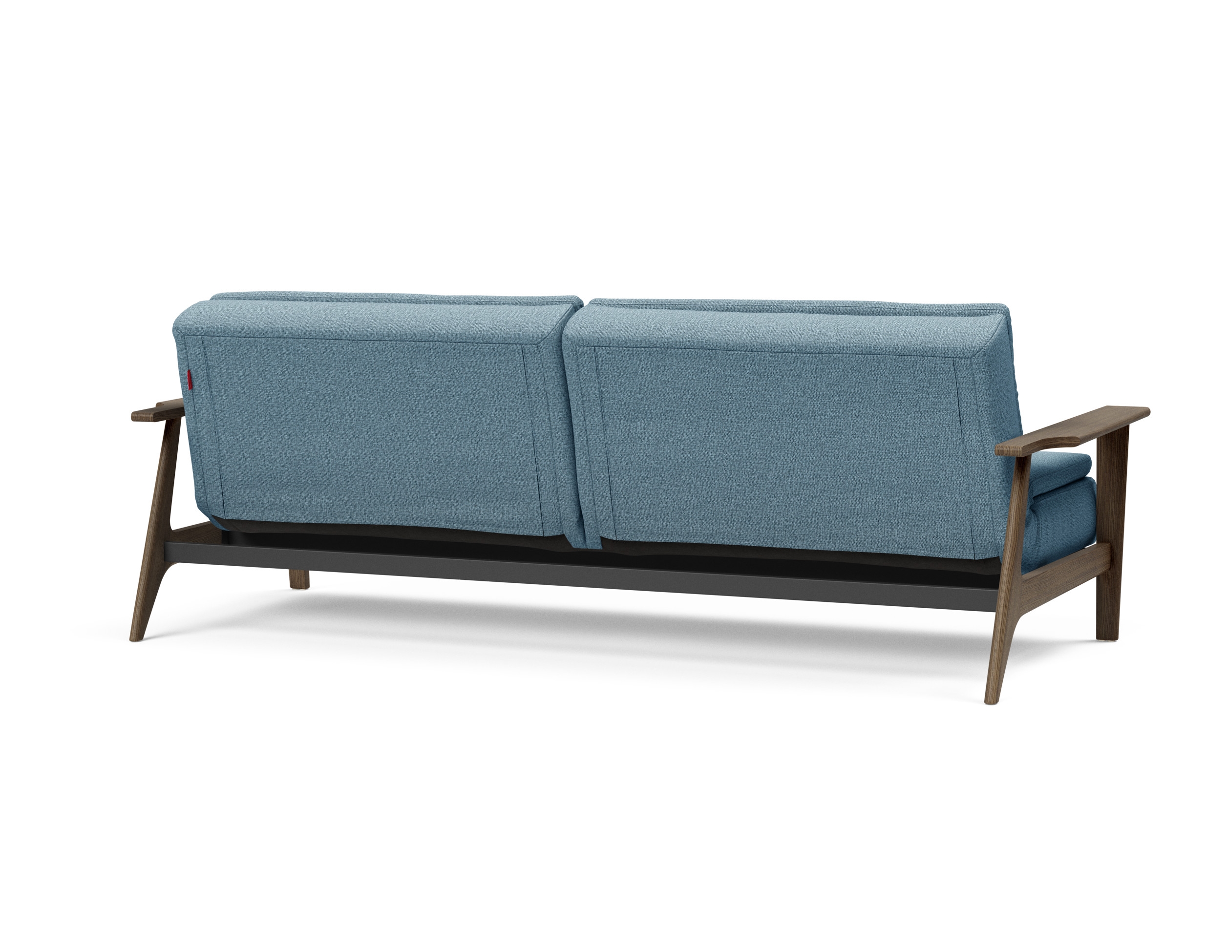 Dublexo Frej Fabric Sofa Bed w/Smoked Oak Arms & Legs