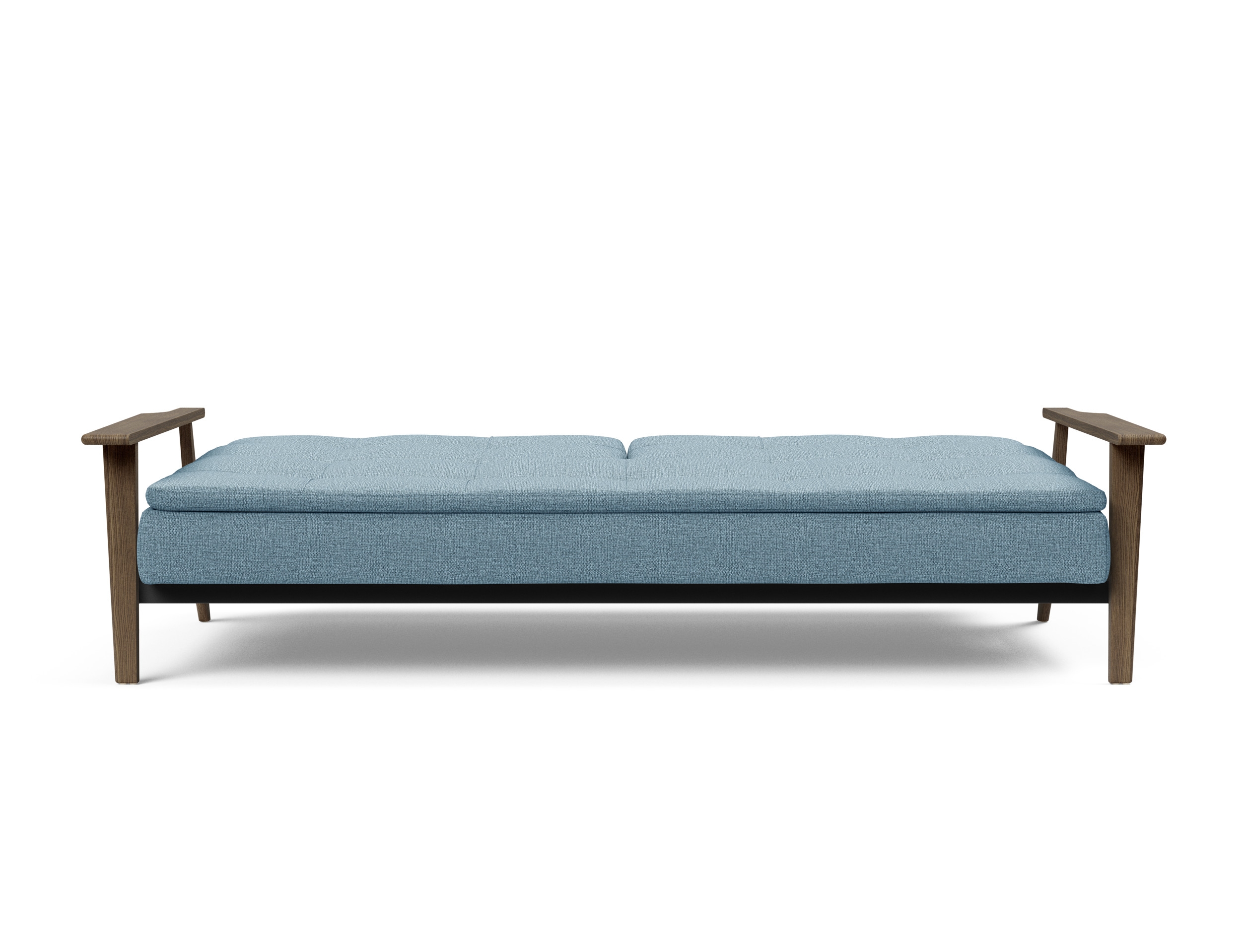 Dublexo Frej Fabric Sofa Bed w/Smoked Oak Arms & Legs