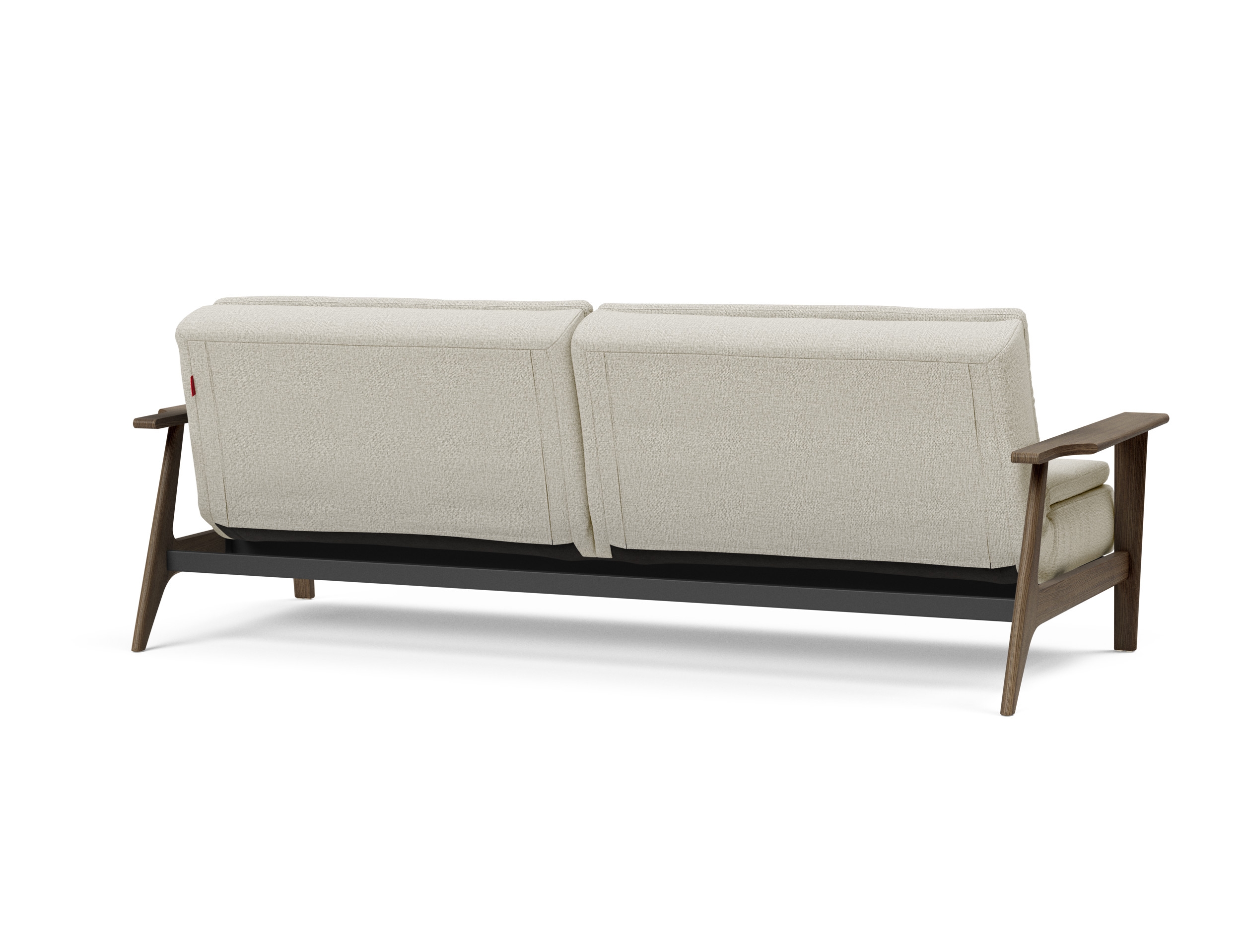 Dublexo Frej Fabric Sofa Bed w/Smoked Oak Arms & Legs