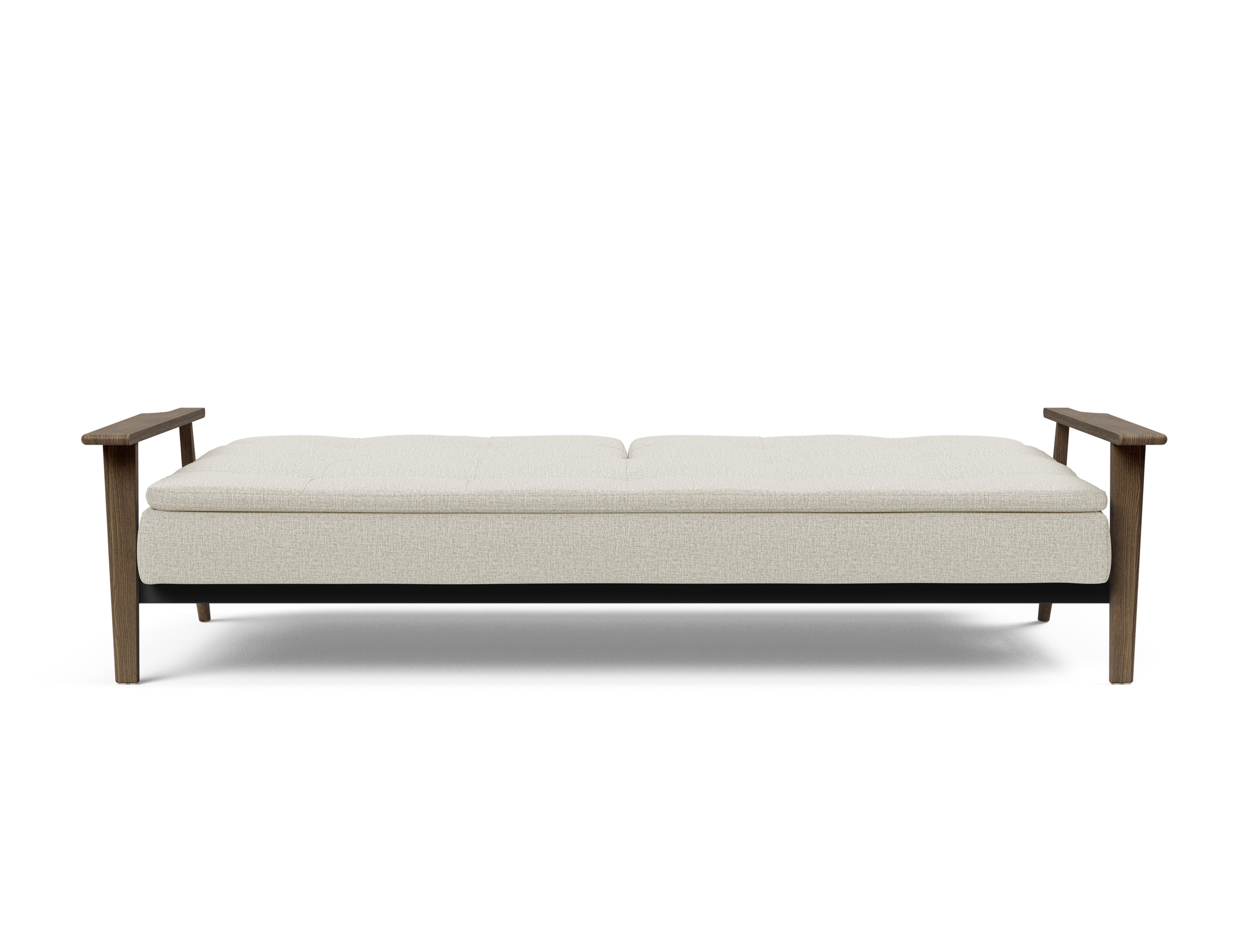 Dublexo Frej Fabric Sofa Bed w/Smoked Oak Arms & Legs