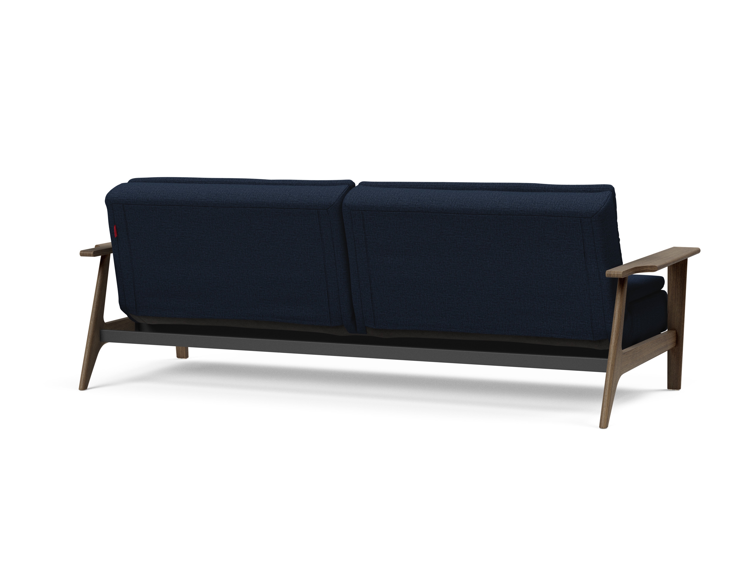 Dublexo Frej Fabric Sofa Bed w/Smoked Oak Arms & Legs