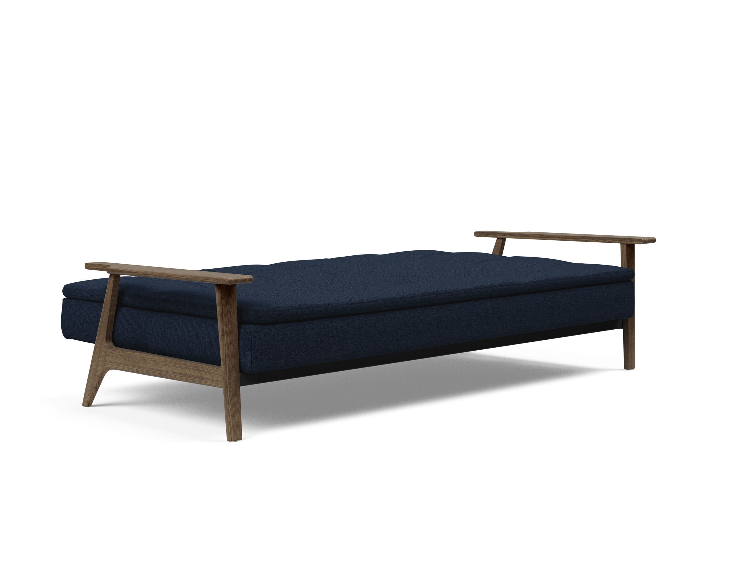 Dublexo Frej Fabric Sofa Bed w/Smoked Oak Arms & Legs