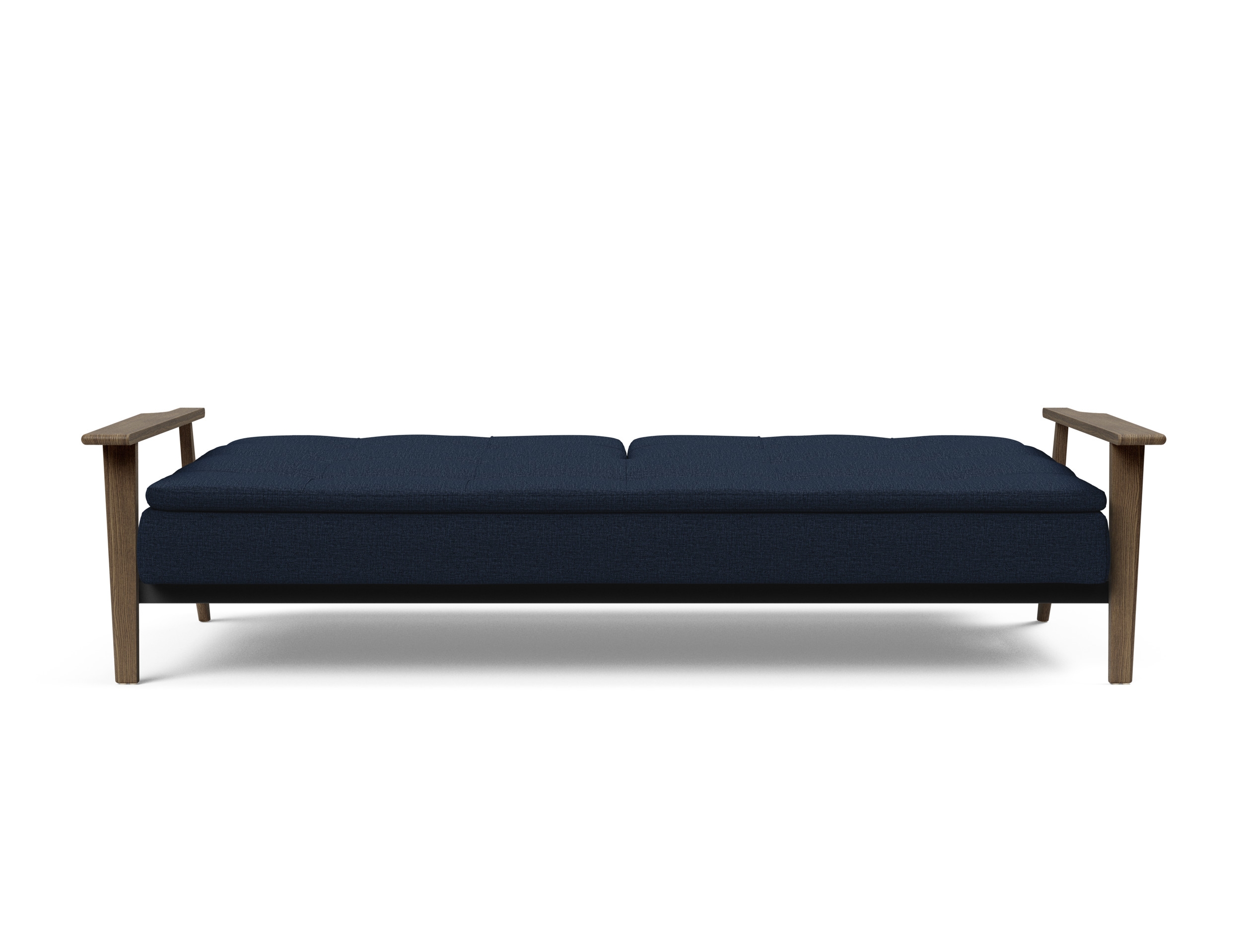 Dublexo Frej Fabric Sofa Bed w/Smoked Oak Arms & Legs