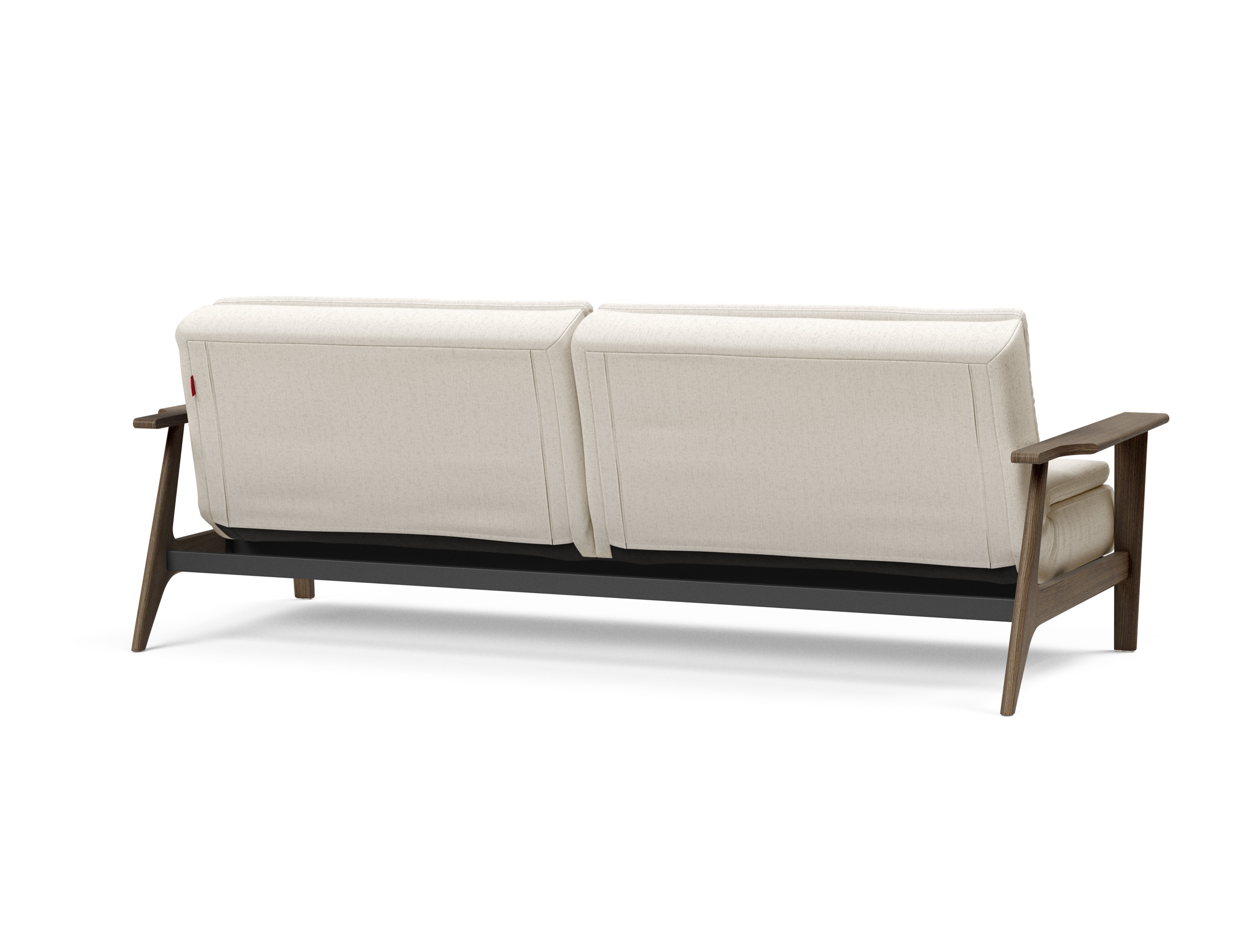 Dublexo Frej Fabric Sofa Bed w/Smoked Oak Arms & Legs