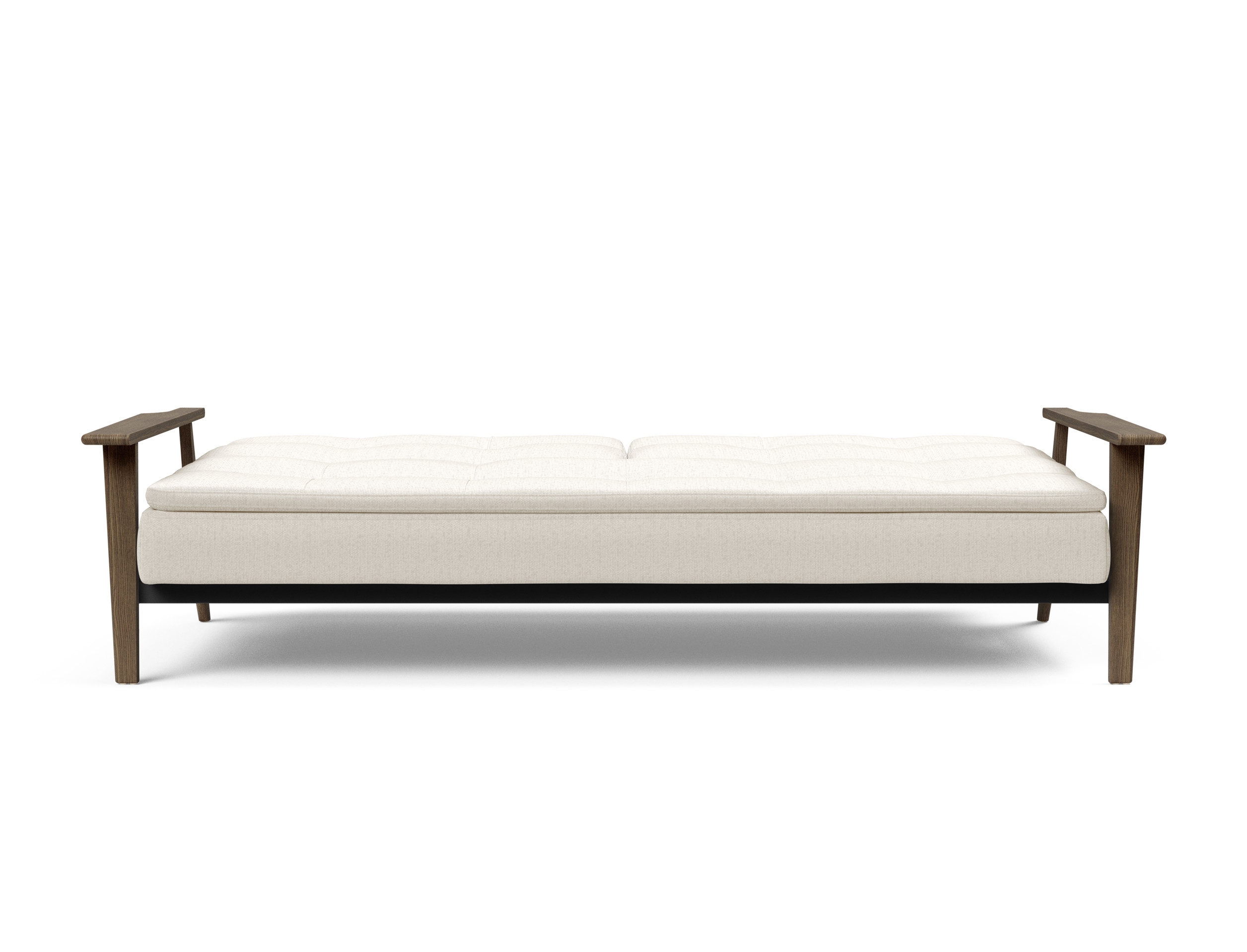 Dublexo Frej Fabric Sofa Bed w/Smoked Oak Arms & Legs