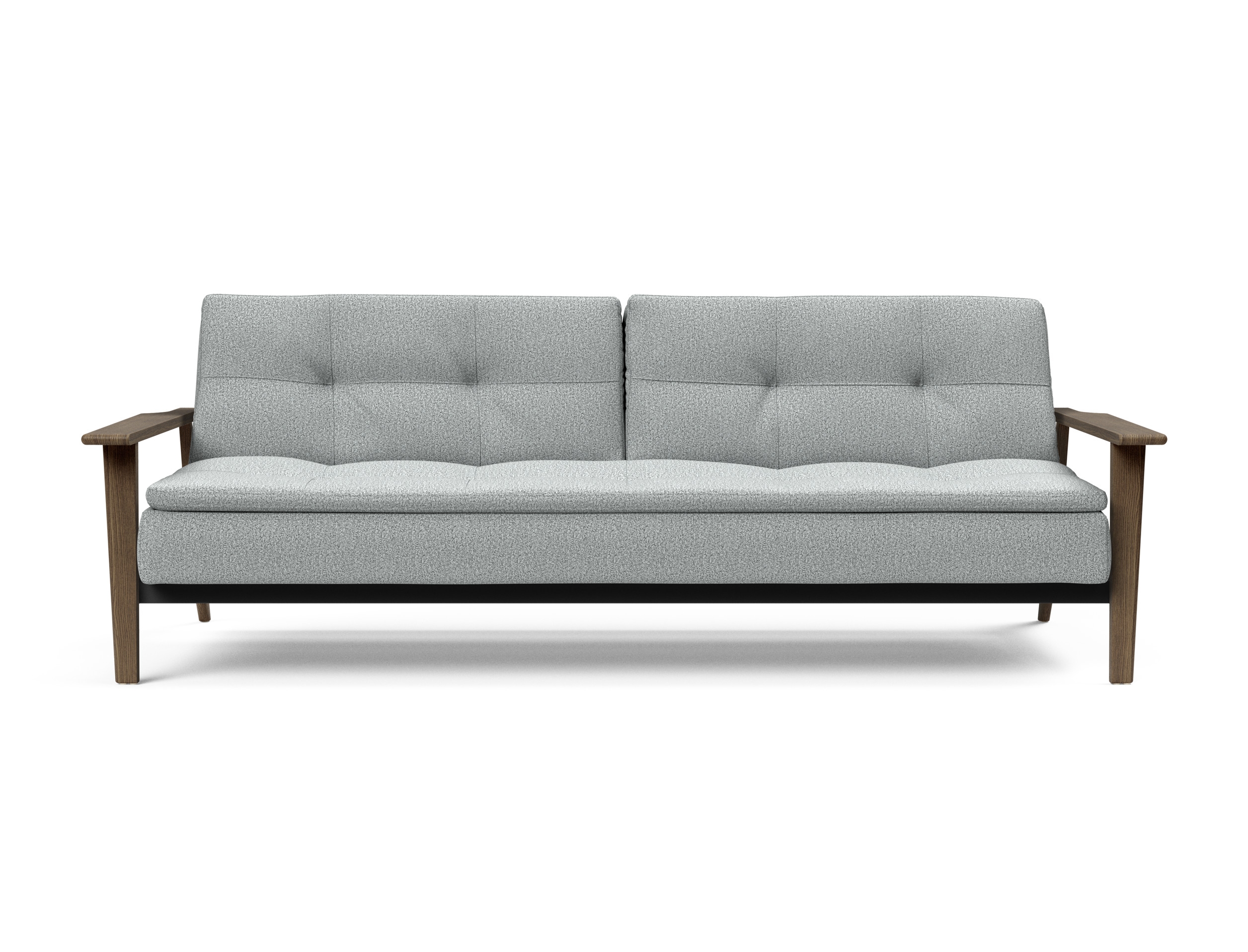 Dublexo Frej Fabric Sofa Bed w/Smoked Oak Arms & Legs