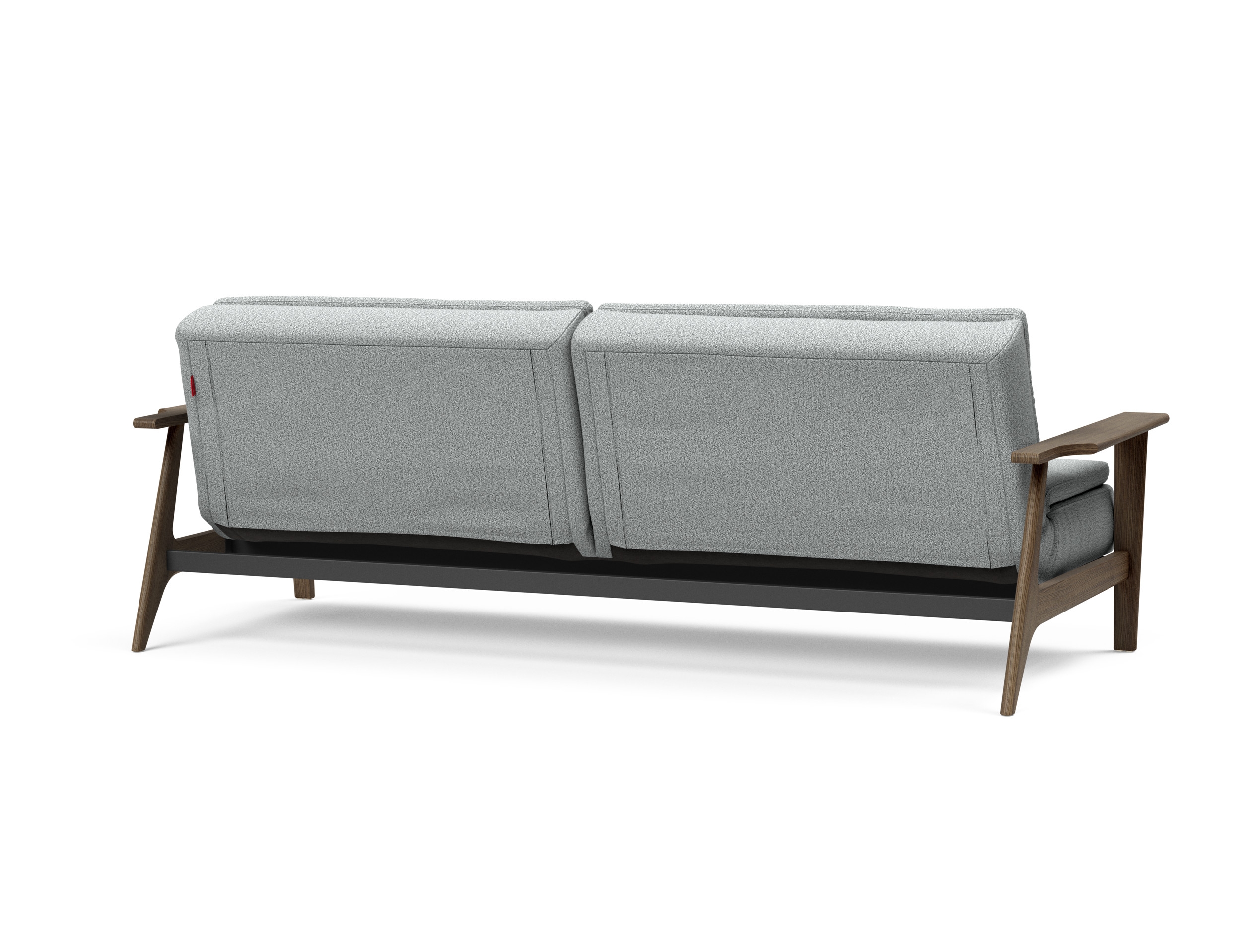 Dublexo Frej Fabric Sofa Bed w/Smoked Oak Arms & Legs