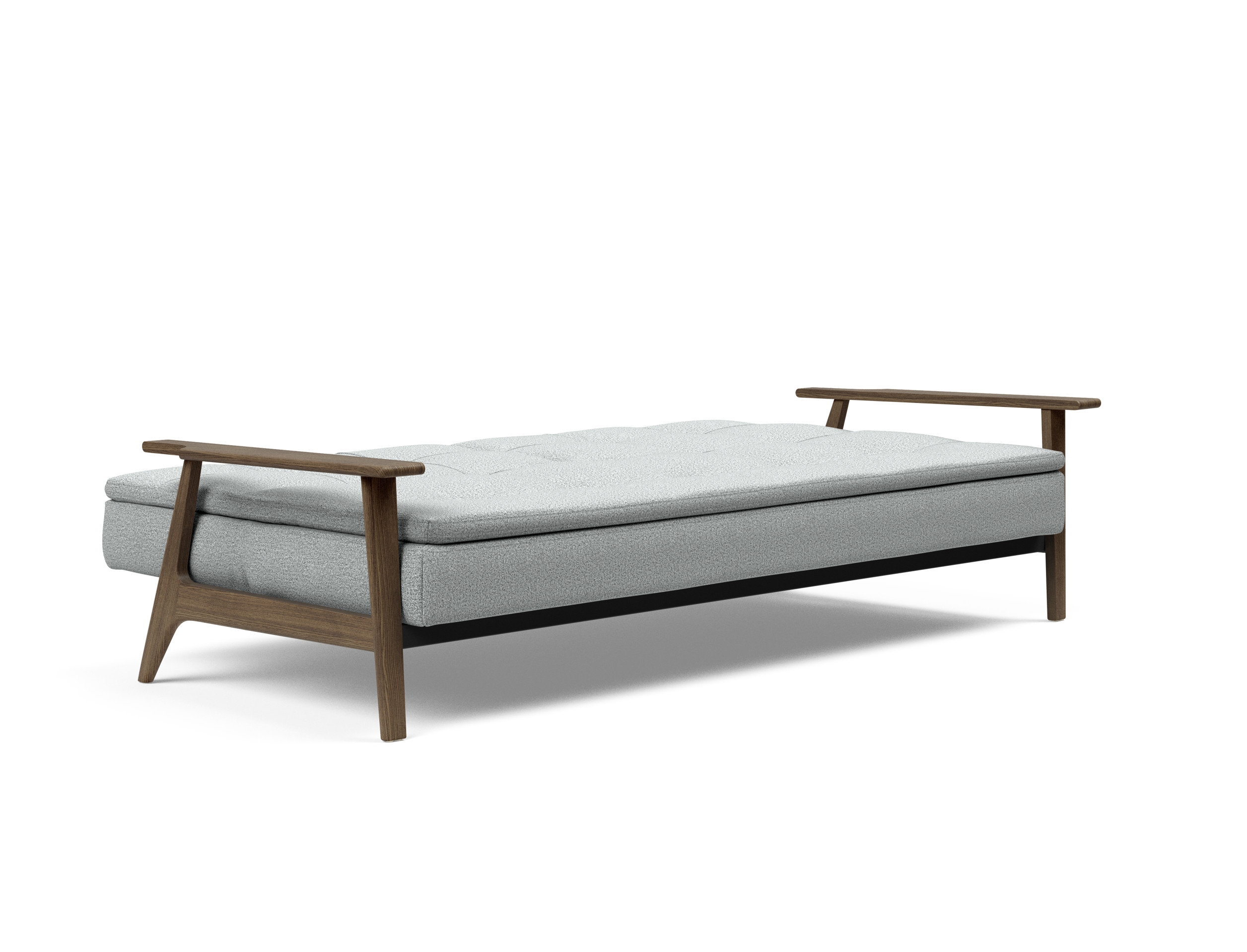 Dublexo Frej Fabric Sofa Bed w/Smoked Oak Arms & Legs