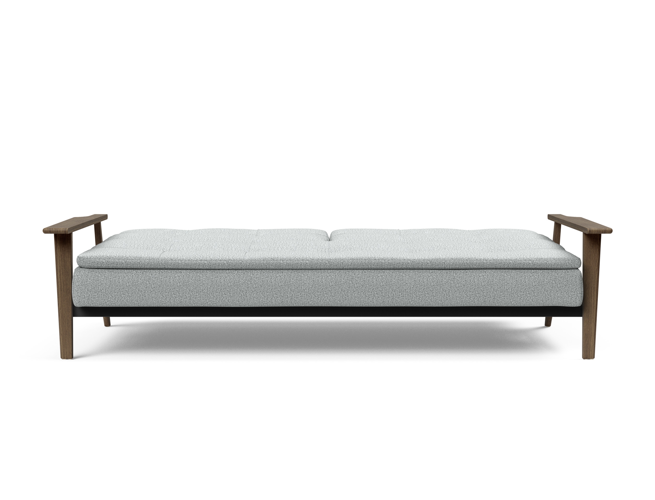 Dublexo Frej Fabric Sofa Bed w/Smoked Oak Arms & Legs