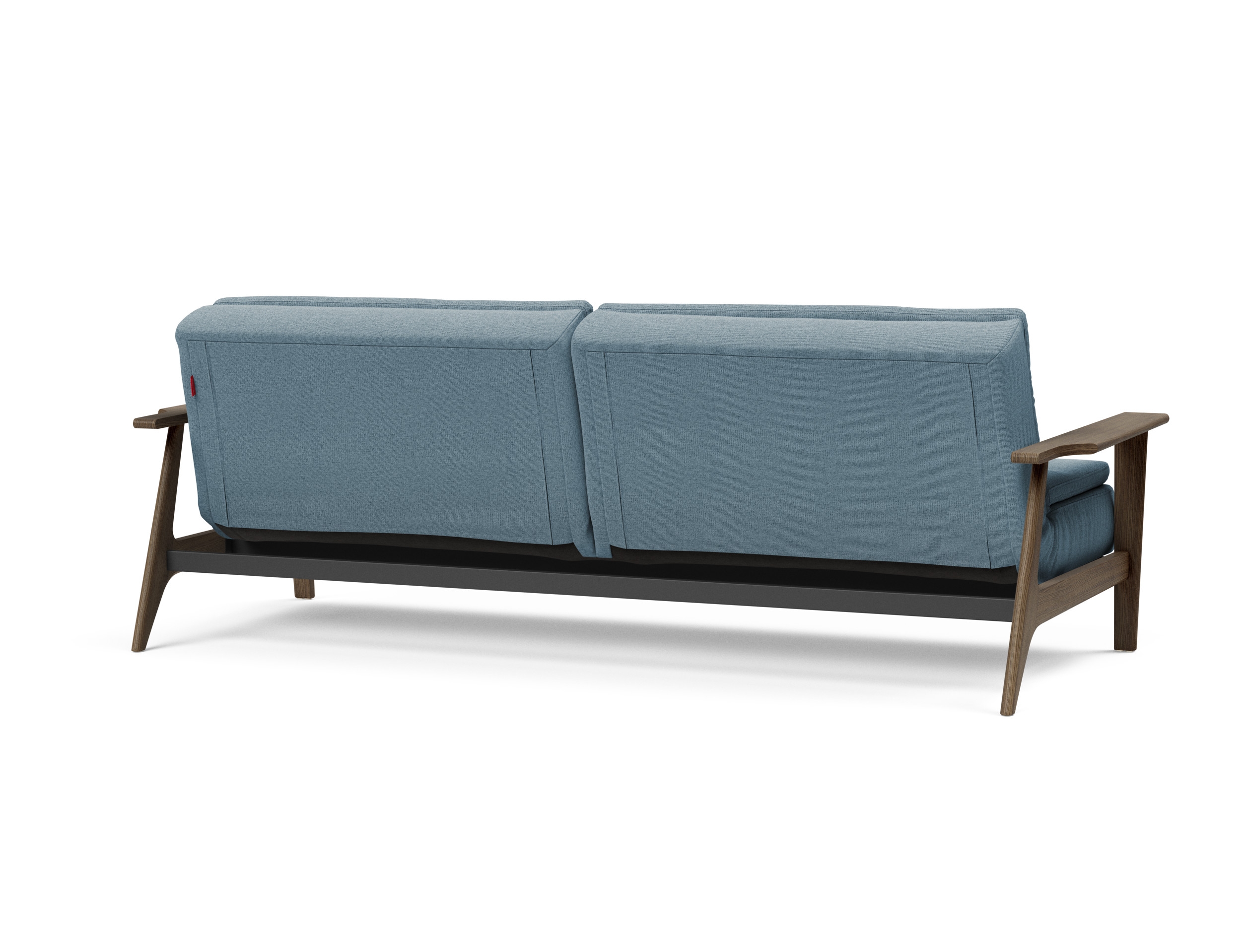 Dublexo Frej Fabric Sofa Bed w/Smoked Oak Arms & Legs