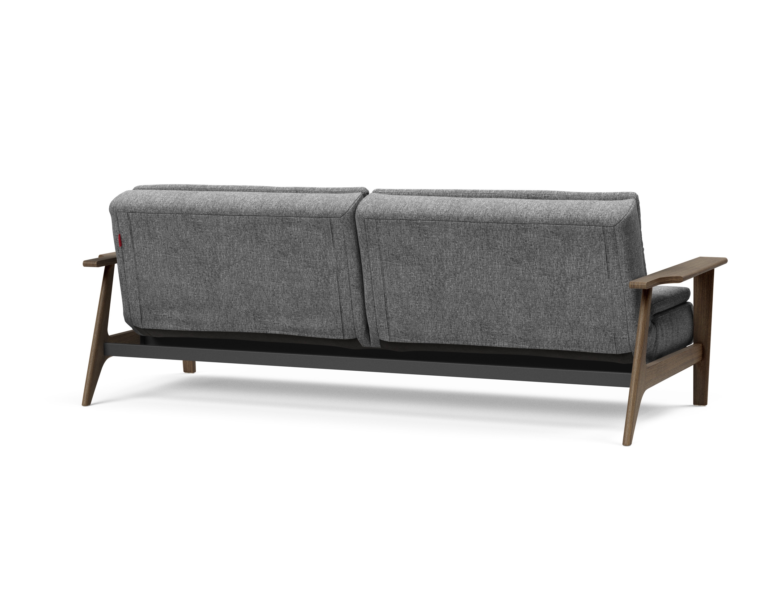 Dublexo Frej Fabric Sofa Bed w/Smoked Oak Arms & Legs