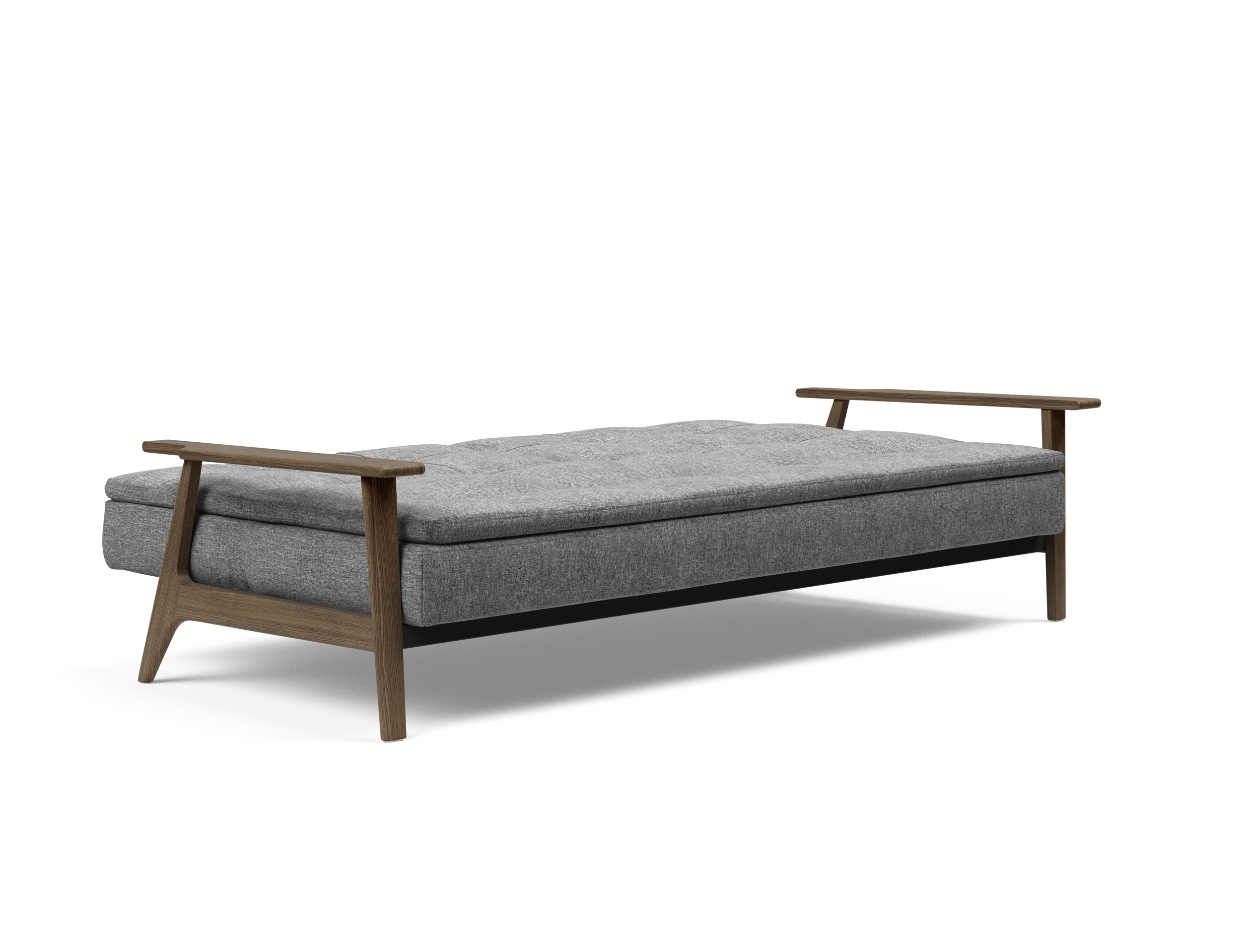 Dublexo Frej Fabric Sofa Bed w/Smoked Oak Arms & Legs