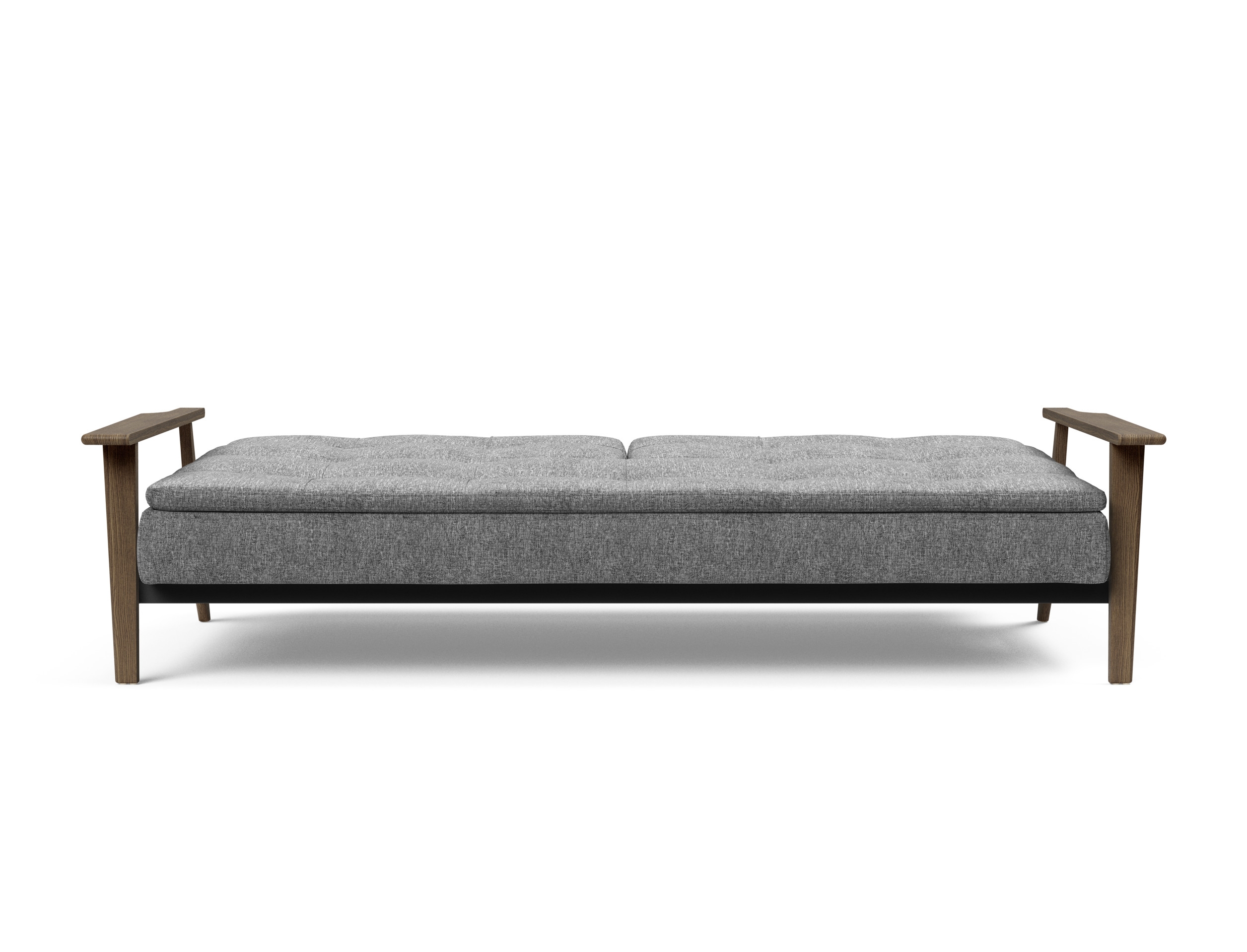 Dublexo Frej Fabric Sofa Bed w/Smoked Oak Arms & Legs