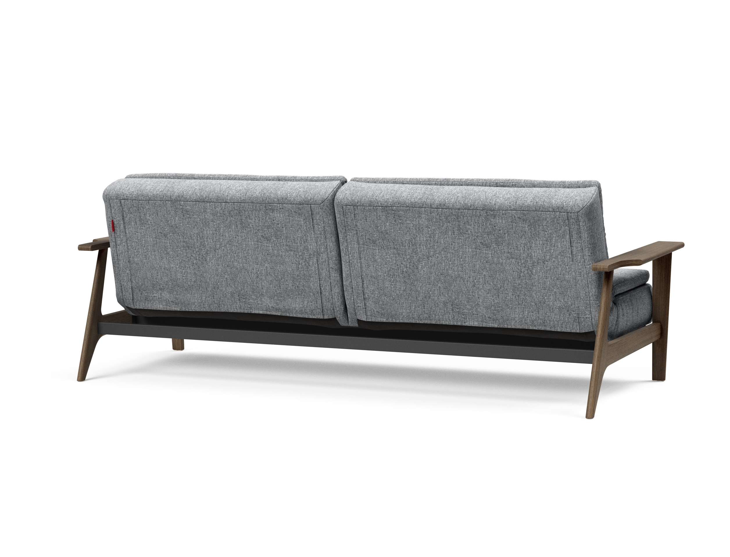 Dublexo Frej Fabric Sofa Bed w/Smoked Oak Arms & Legs