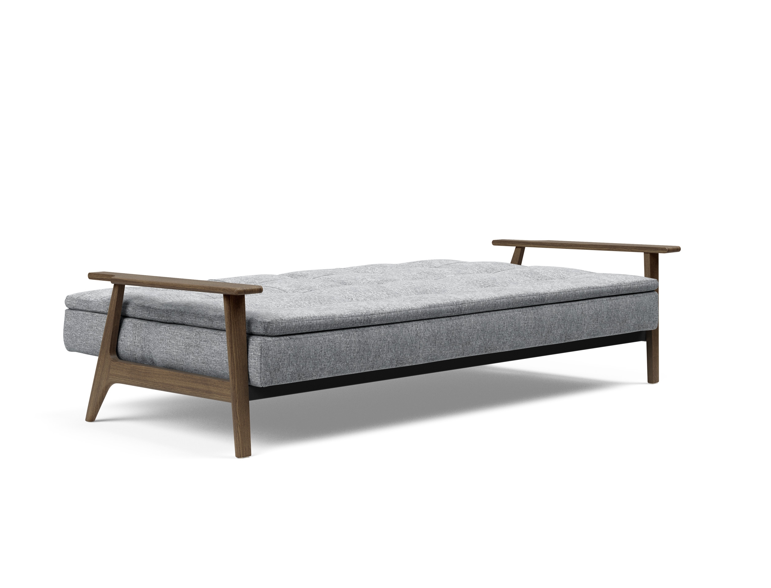 Dublexo Frej Fabric Sofa Bed w/Smoked Oak Arms & Legs