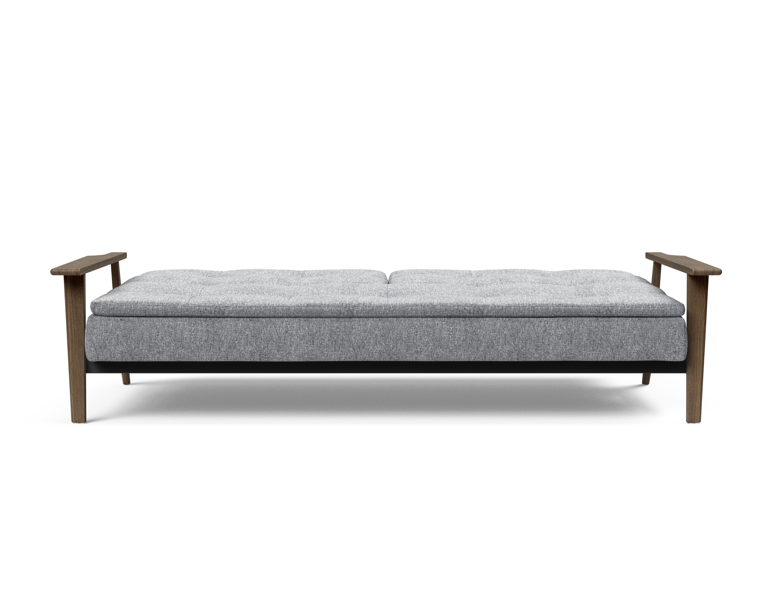 Dublexo Frej Fabric Sofa Bed w/Smoked Oak Arms & Legs
