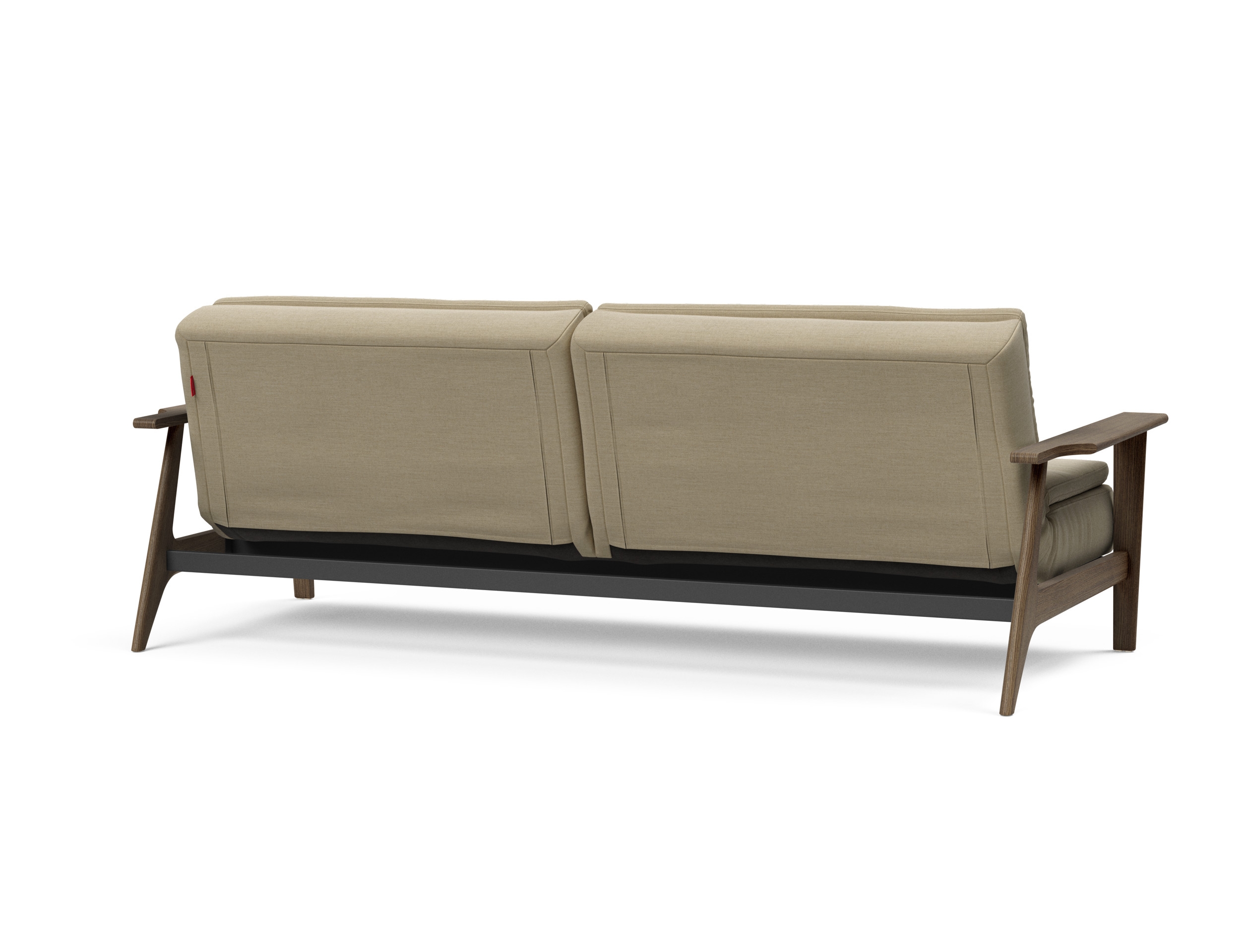 Dublexo Frej Fabric Sofa Bed w/Smoked Oak Arms & Legs