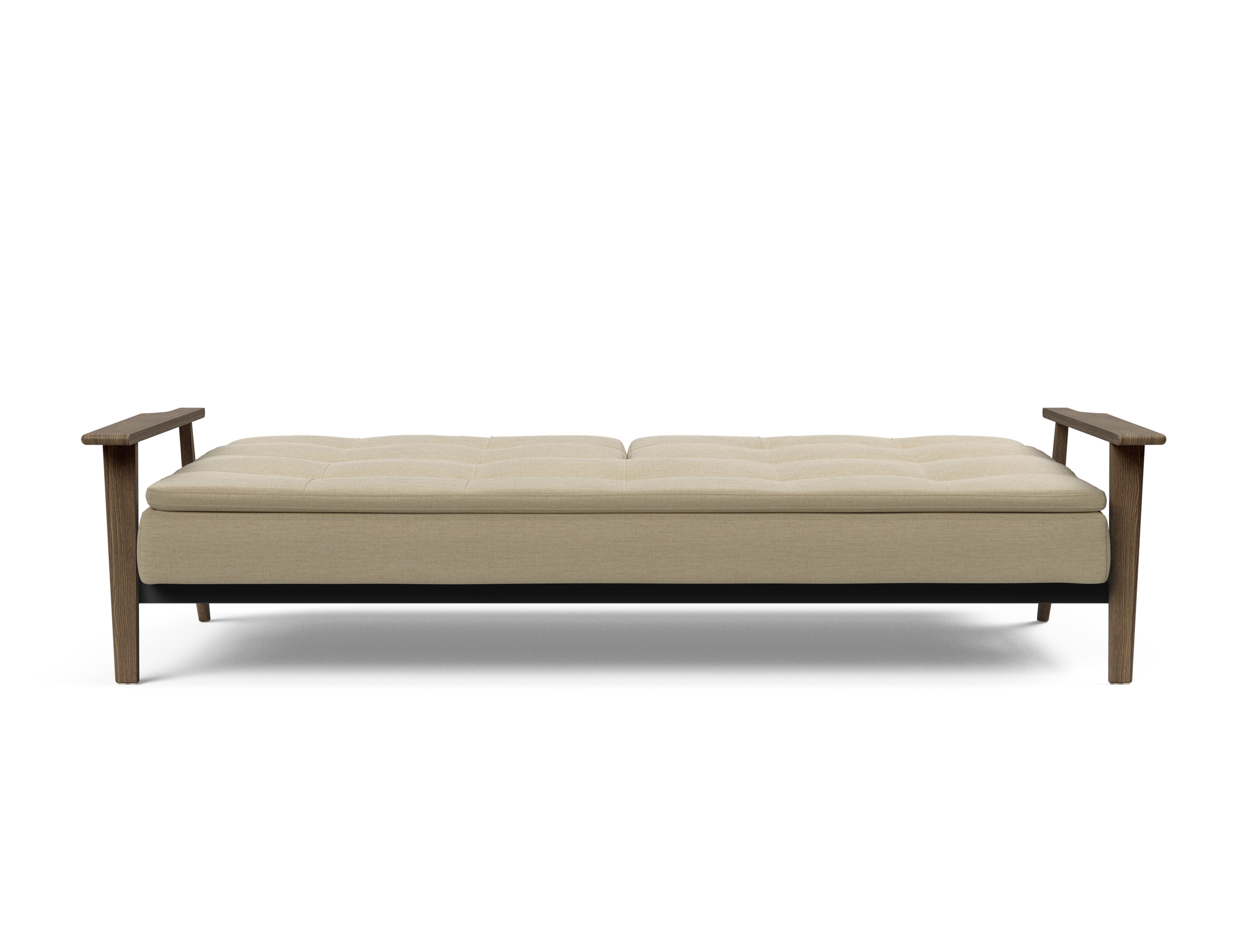 Dublexo Frej Fabric Sofa Bed w/Smoked Oak Arms & Legs