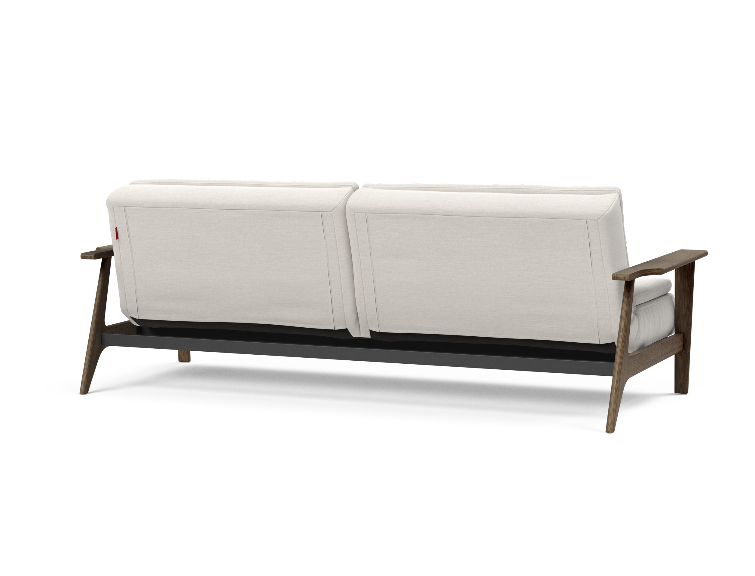 Dublexo Frej Fabric Sofa Bed w/Smoked Oak Arms & Legs
