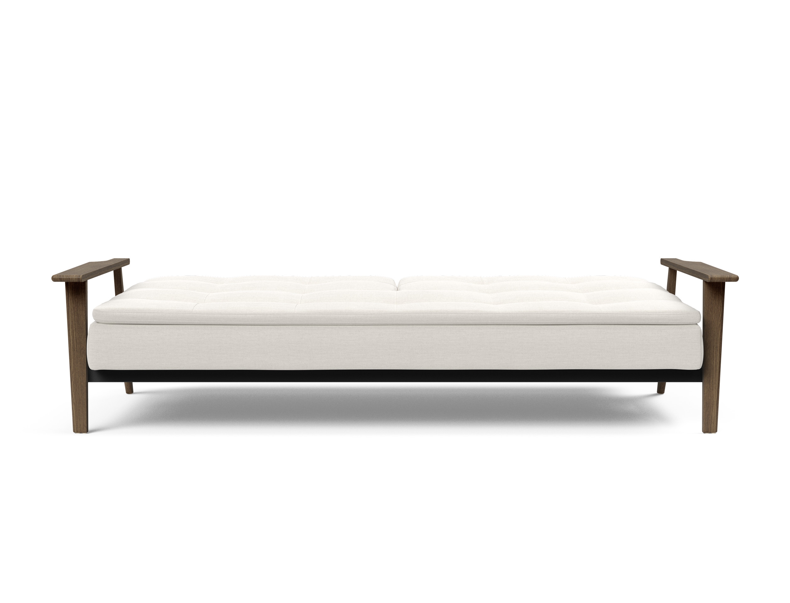 Dublexo Frej Fabric Sofa Bed w/Smoked Oak Arms & Legs