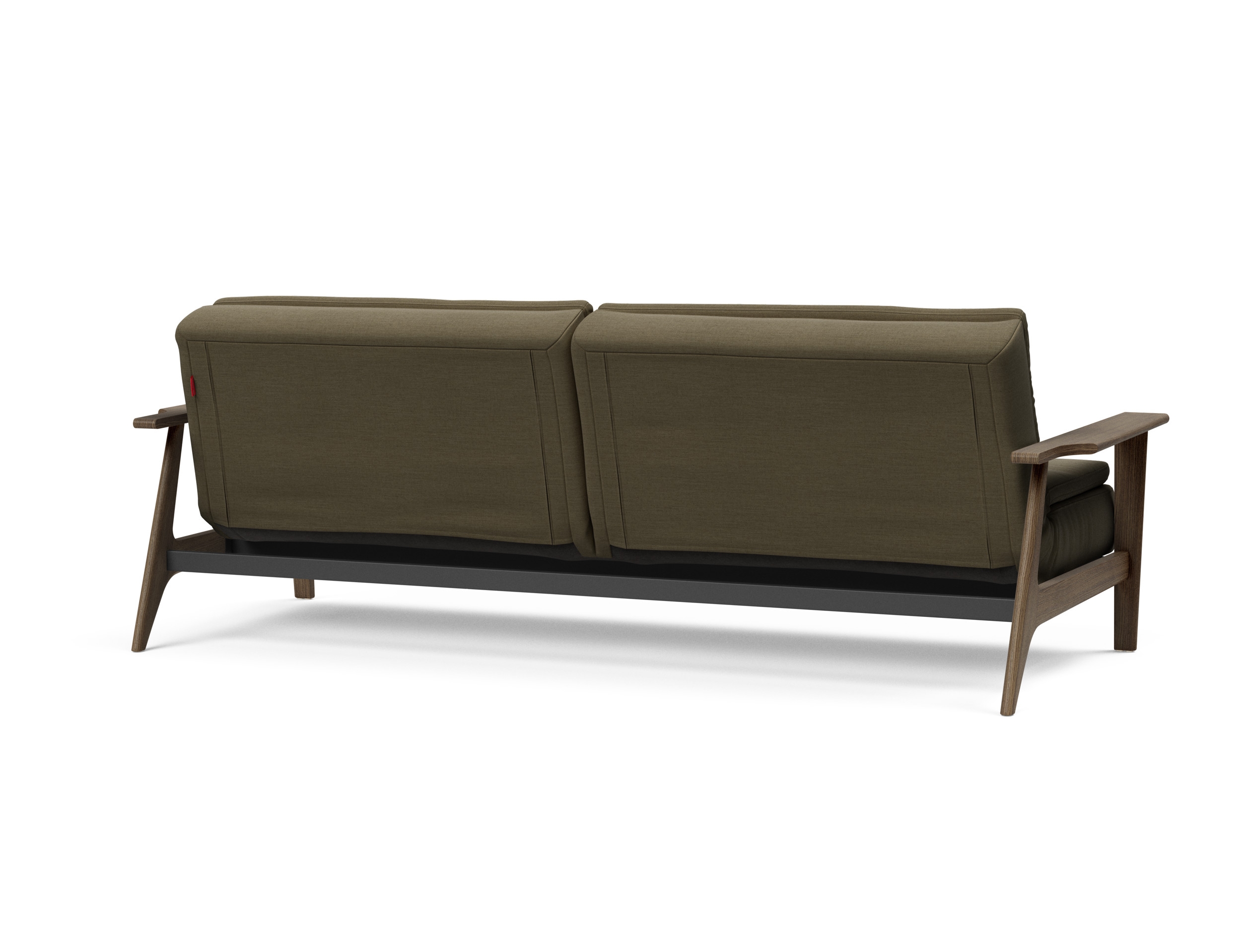 Dublexo Frej Fabric Sofa Bed w/Smoked Oak Arms & Legs