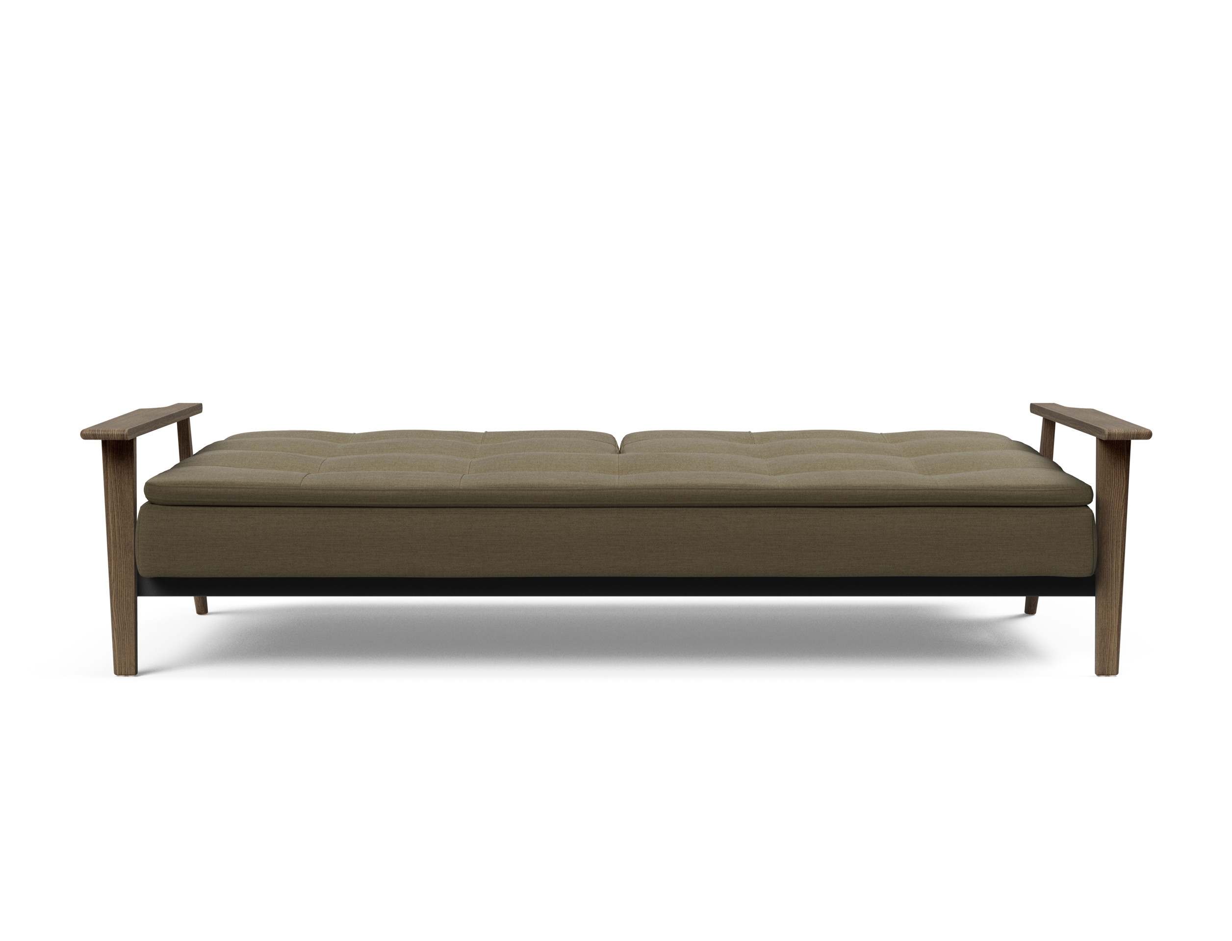 Dublexo Frej Fabric Sofa Bed w/Smoked Oak Arms & Legs